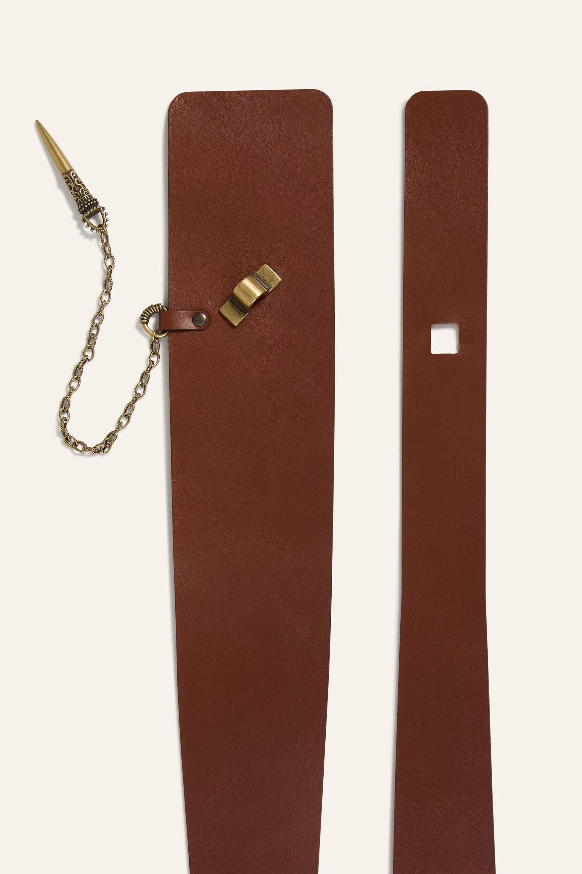 ba&sh Leather Belt Baina Brown