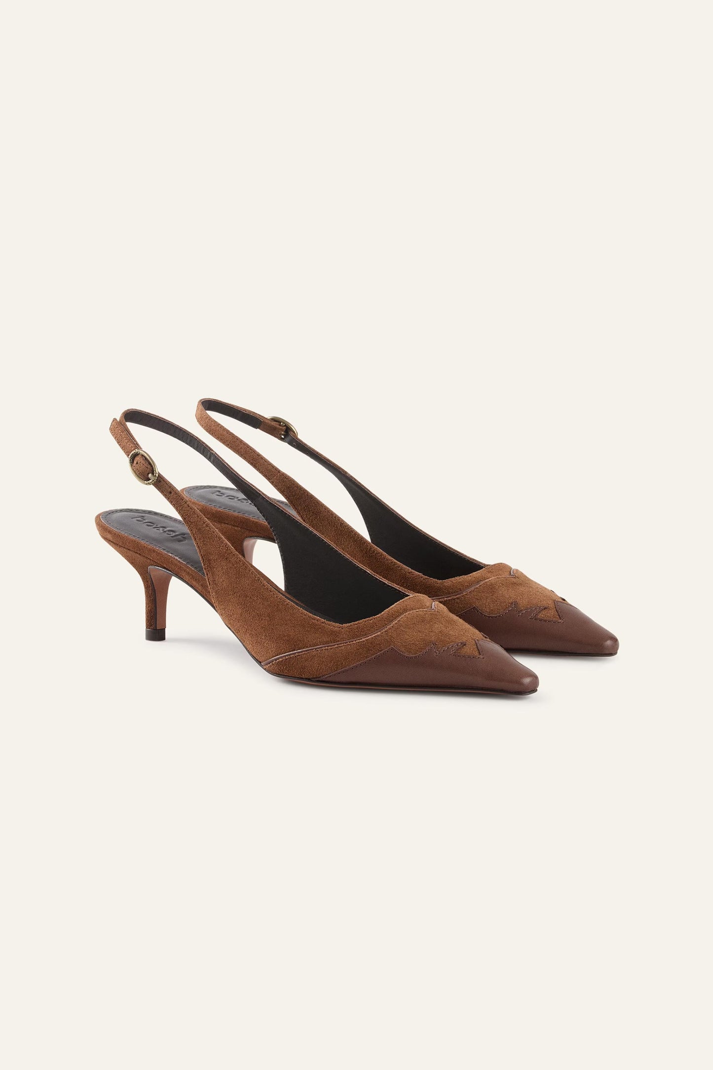 ba&sh Slingback Heels Casta Brown