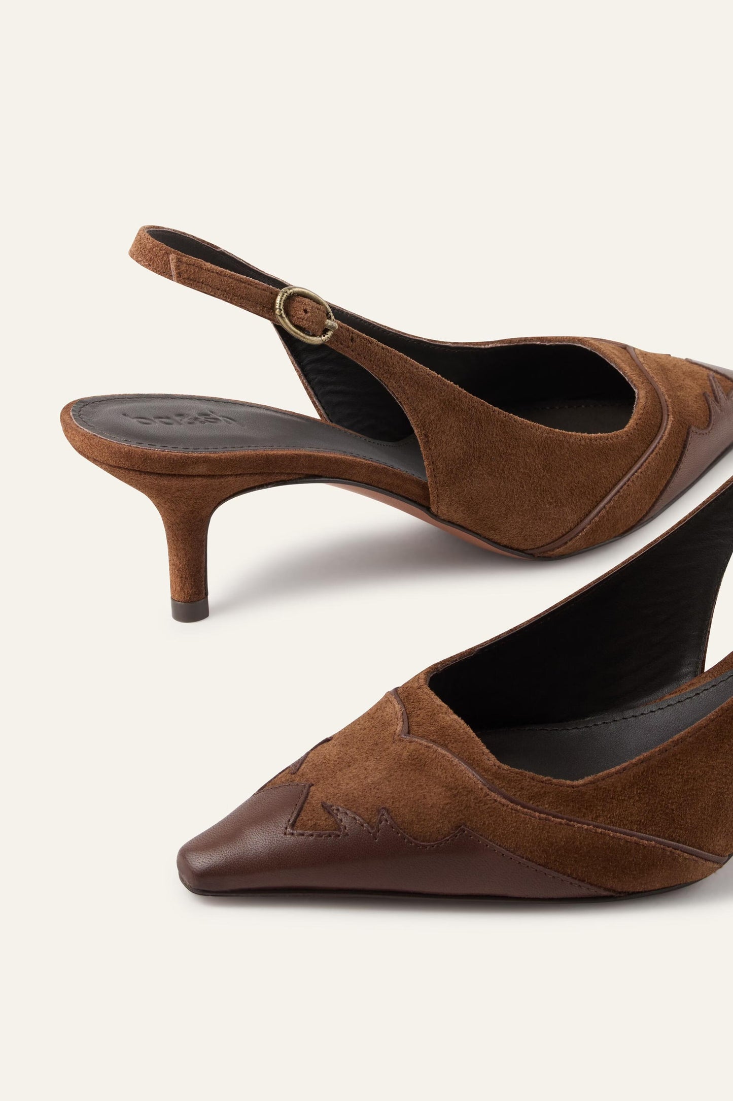 ba&sh Slingback Heels Casta Brown
