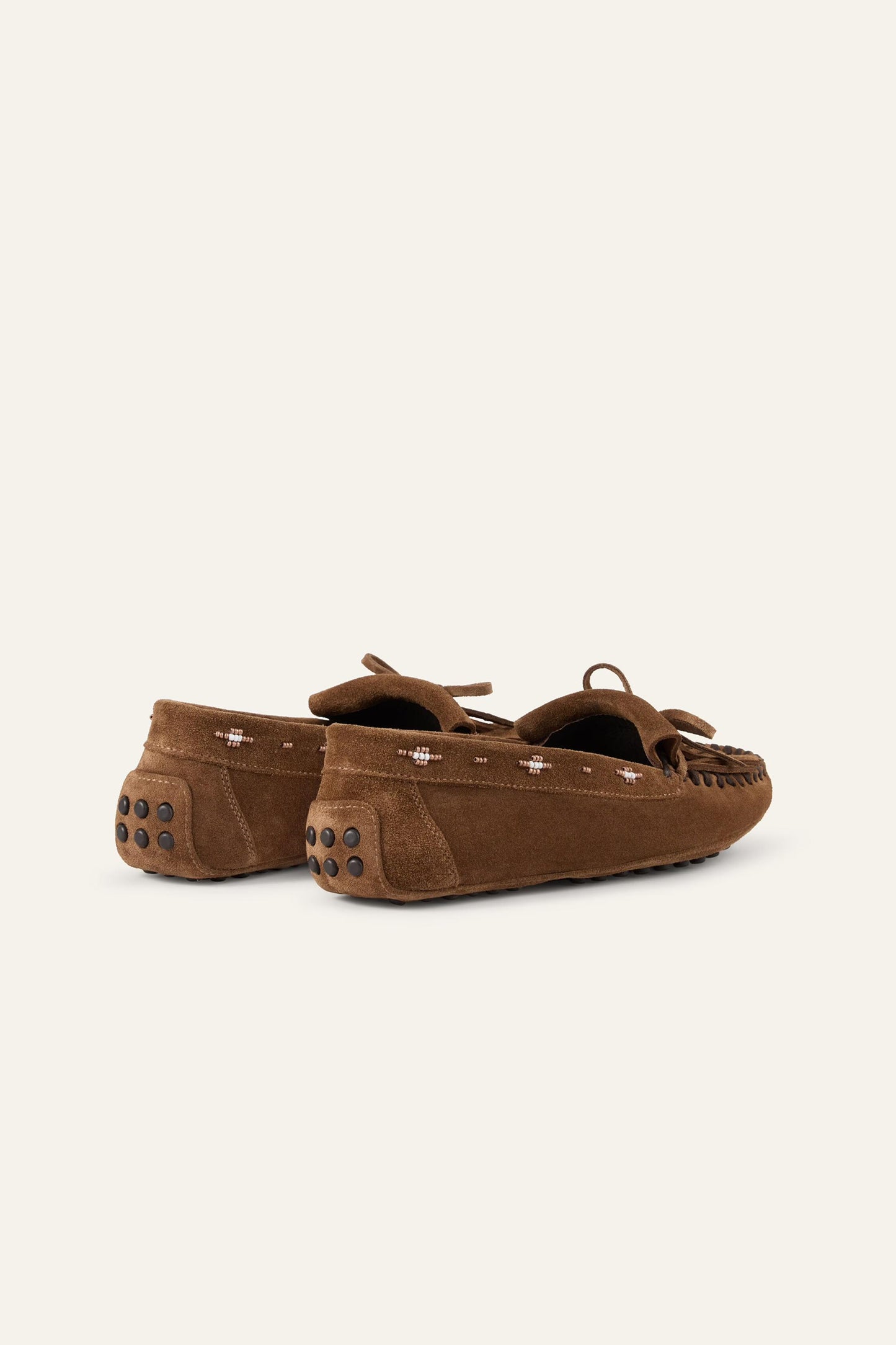 ba&sh Suede Moccasins Corto Brown