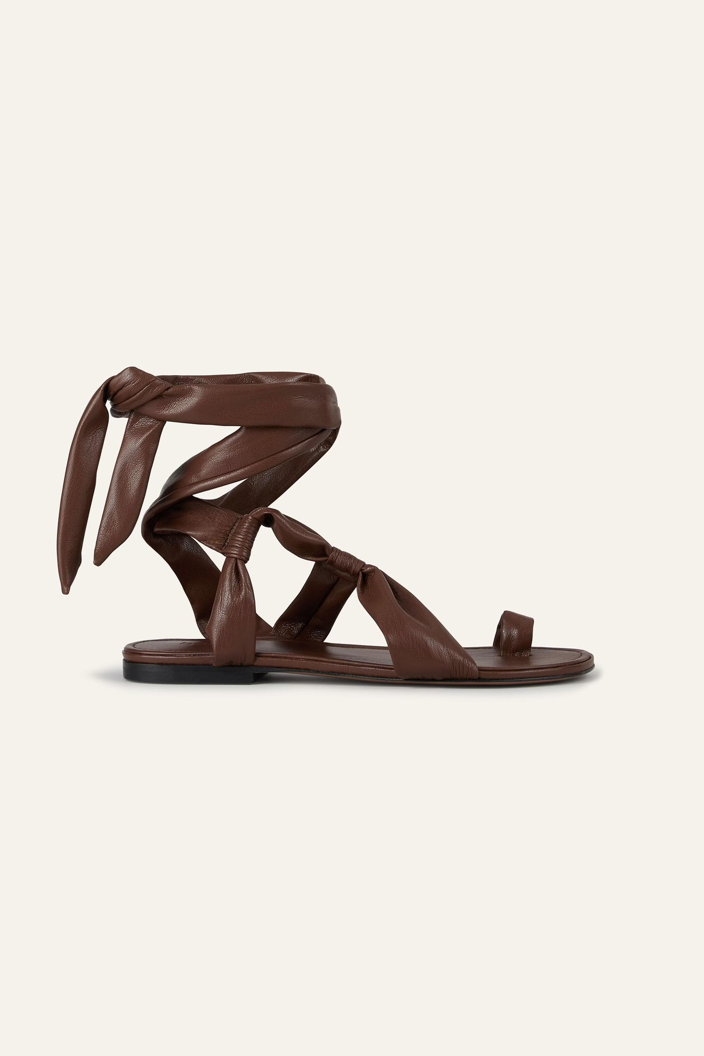 ba&sh Flat Knotted Sandals Covilla Brown