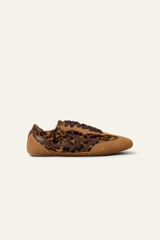ba&sh Soft Leather Trainers Celleste Printed