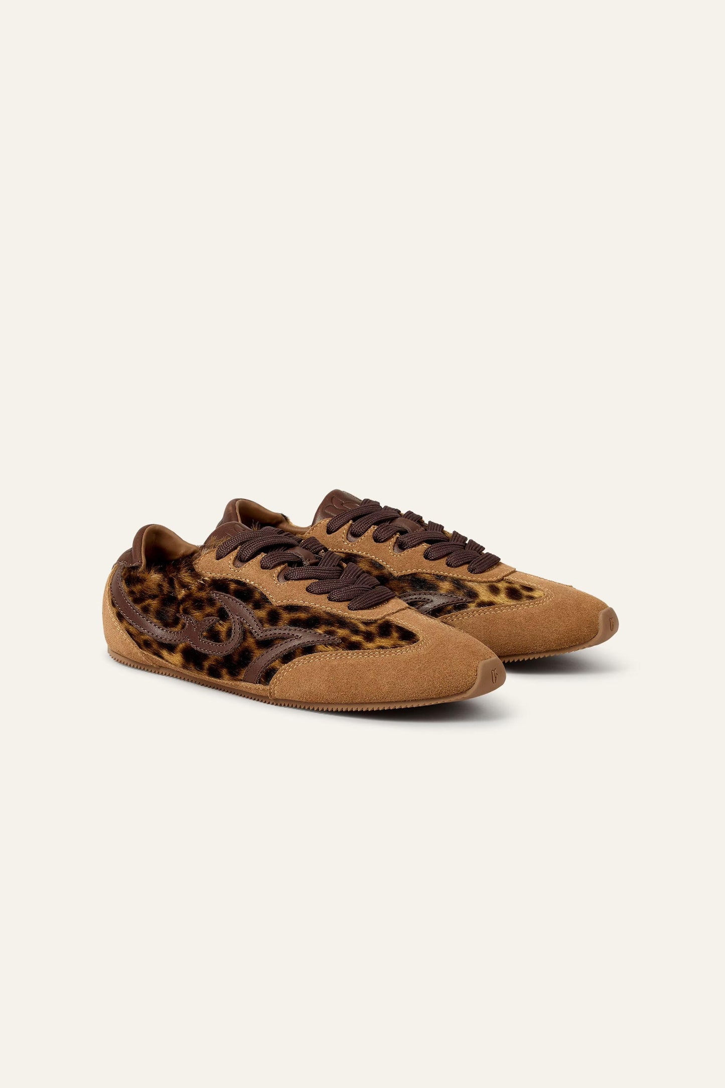 ba&sh Soft Leather Trainers Celleste Printed