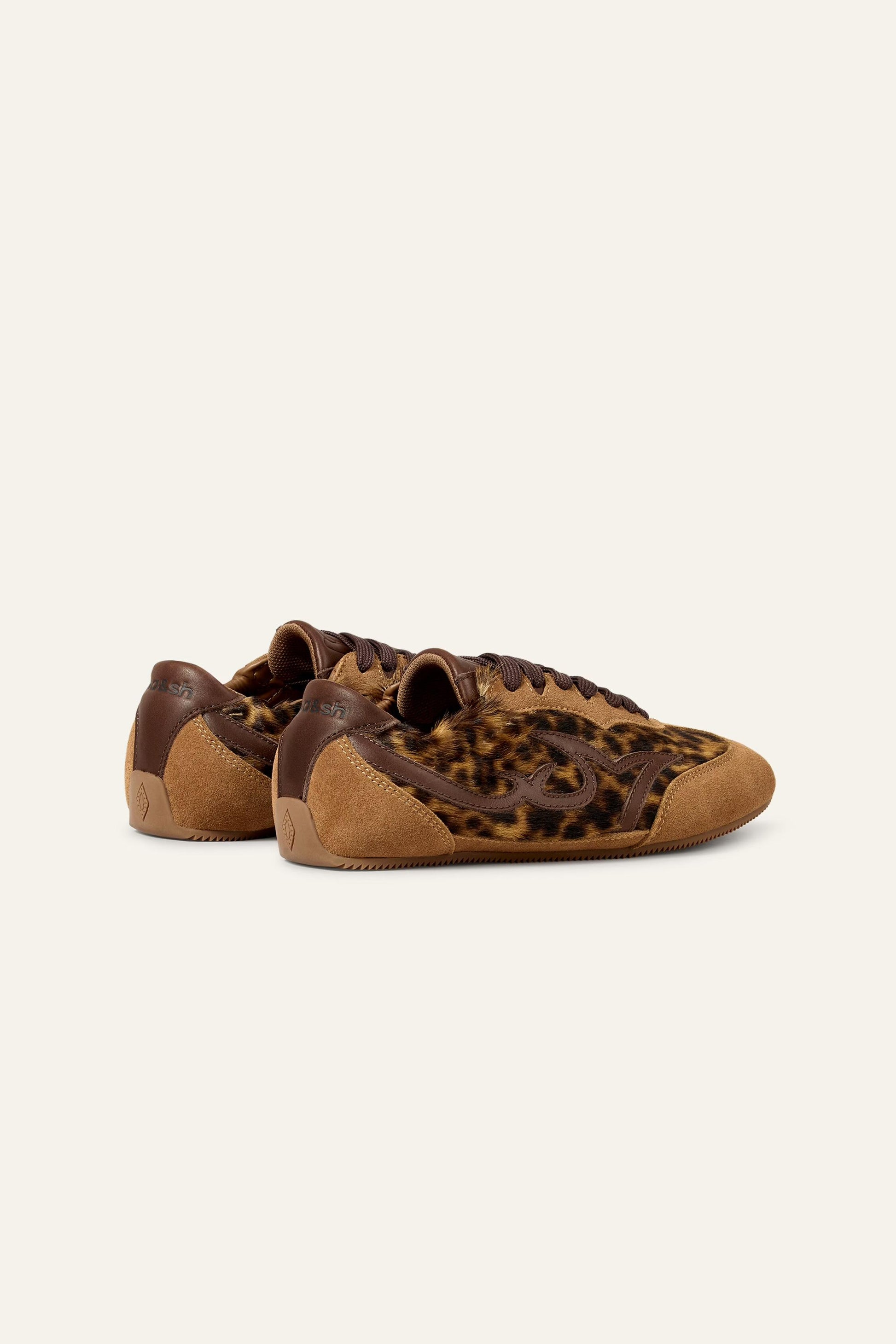 ba&sh Soft Leather Trainers Celleste Printed