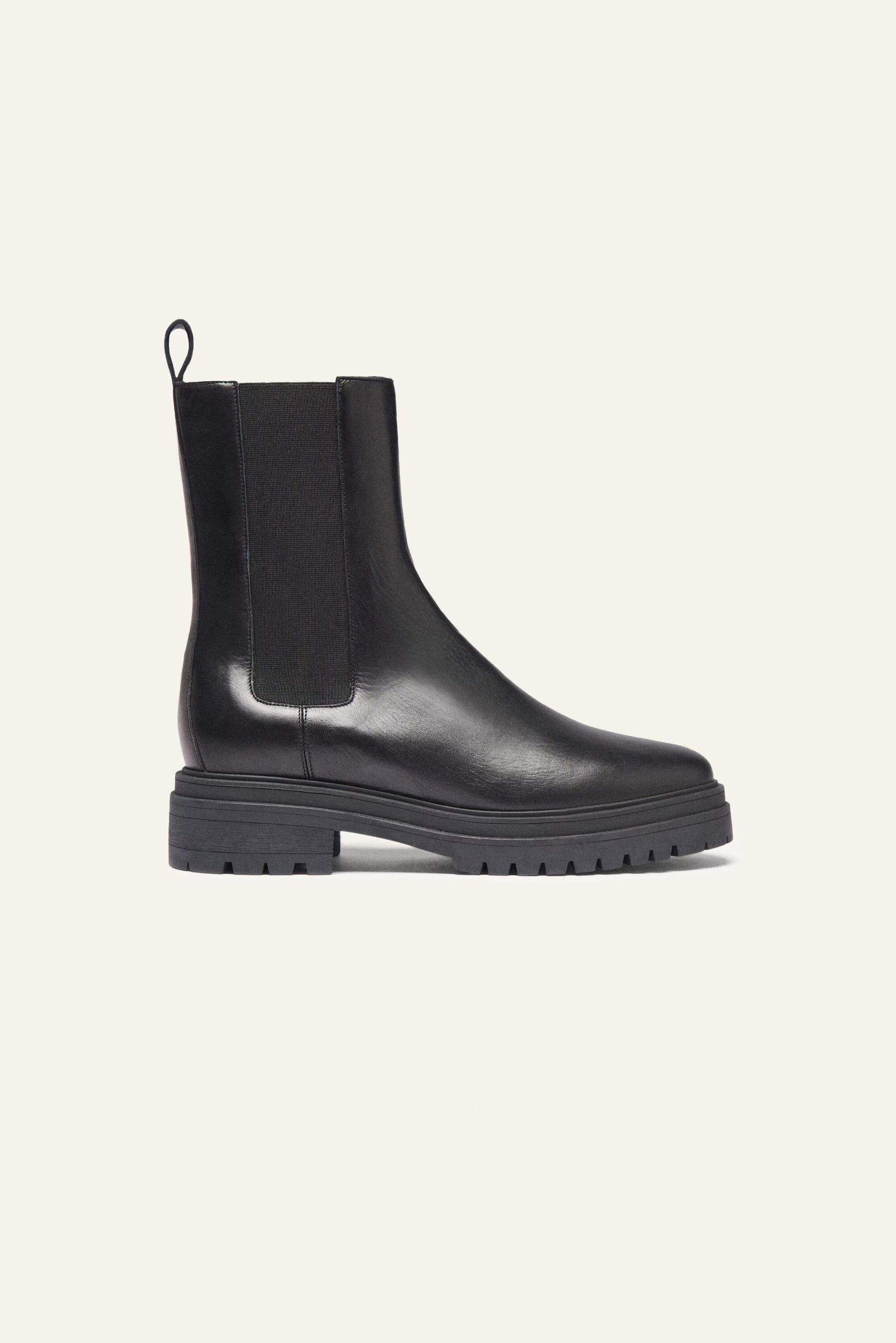 ba&sh Leather Chelsea Boots Coda Black