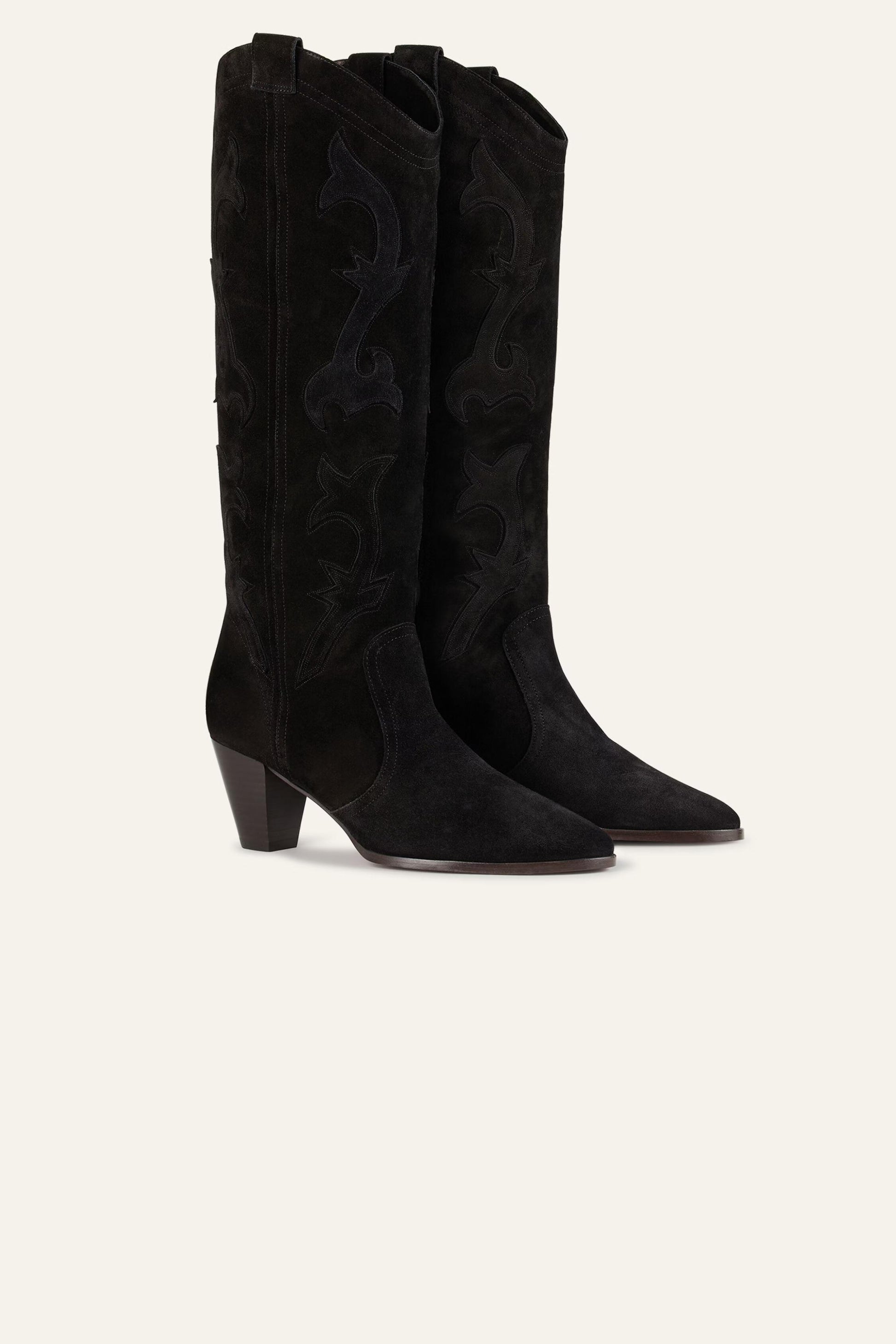 ba&sh Western Style Boots Casey Black