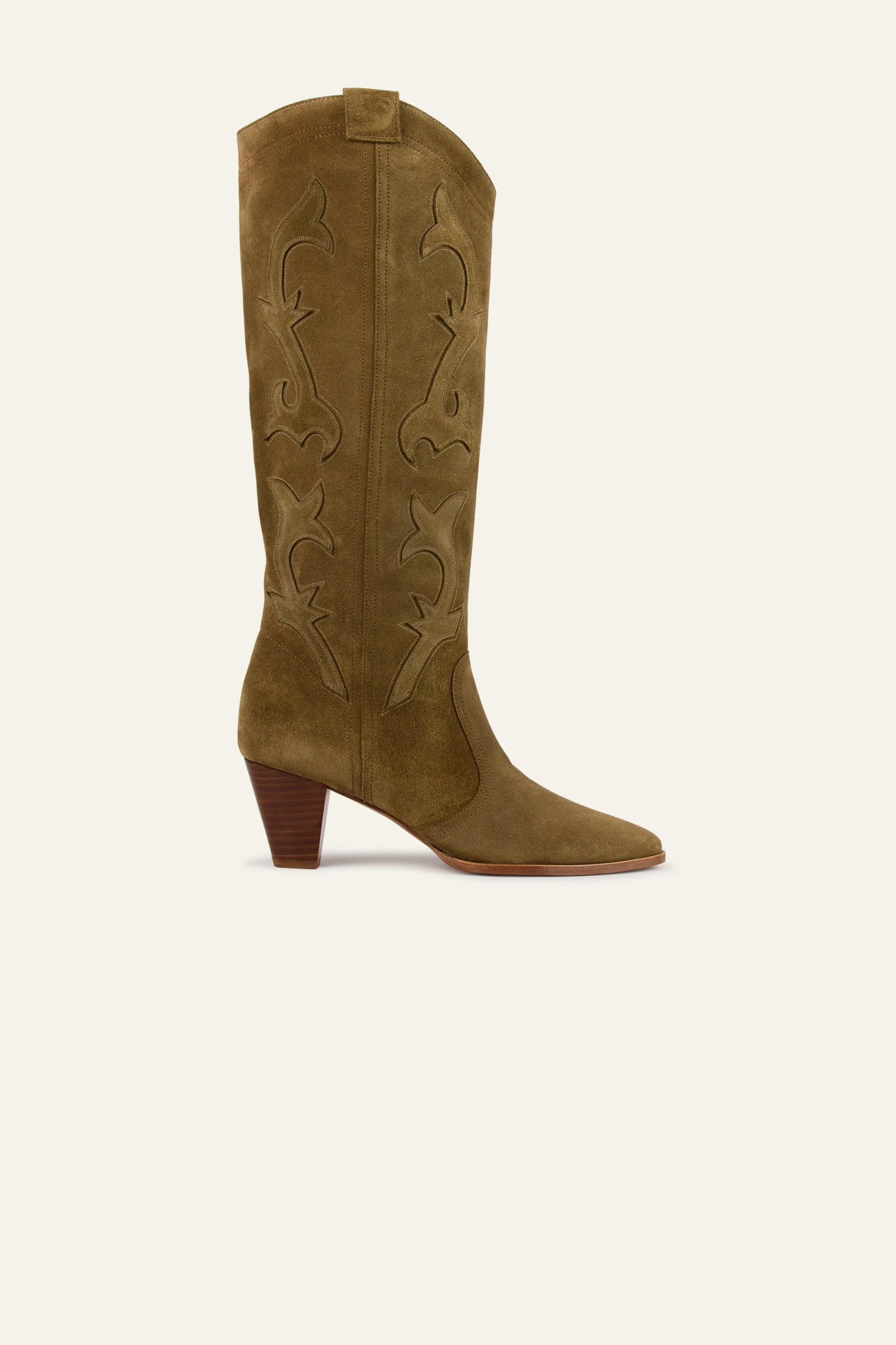 ba&sh Western Style Boots Casey Green
