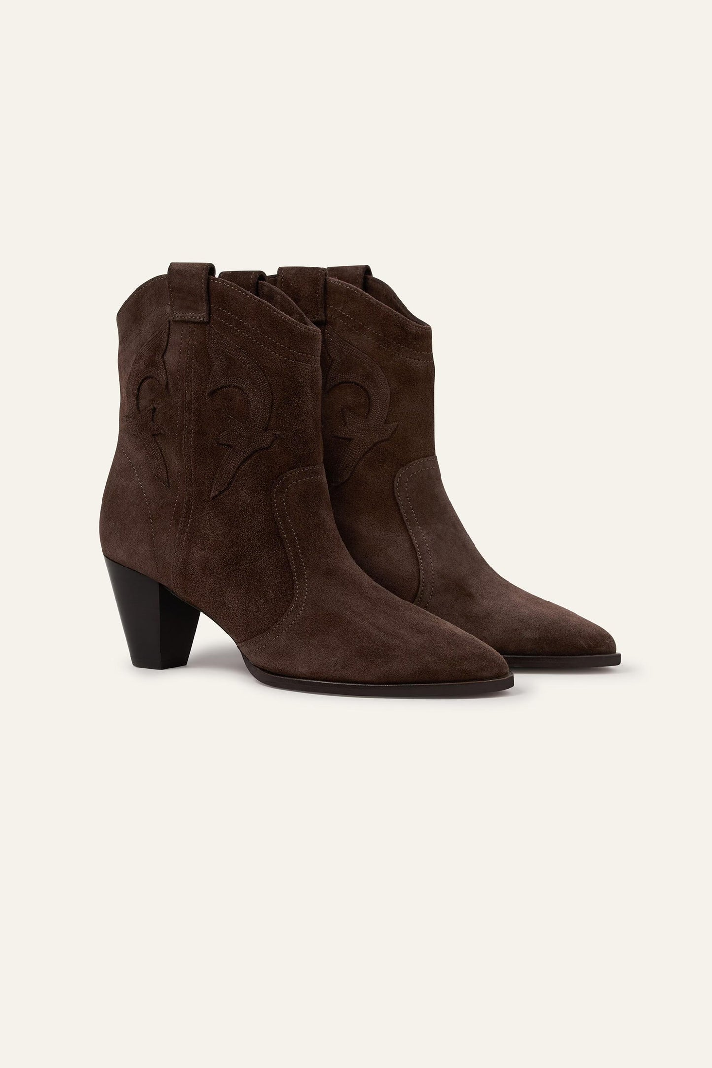 ba&sh Western Ankle Boots Casey Brown