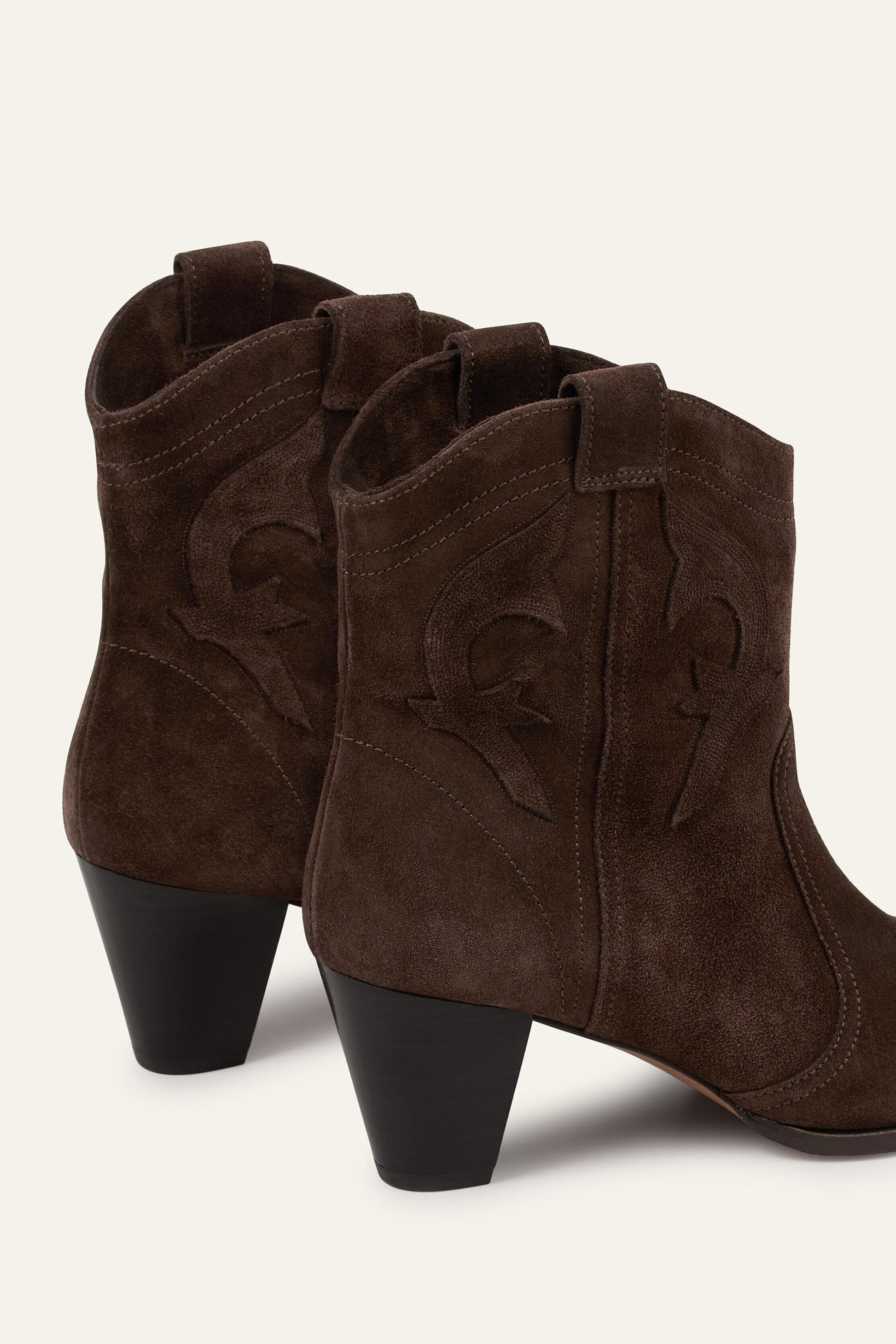 ba&sh Western Ankle Boots Casey Brown