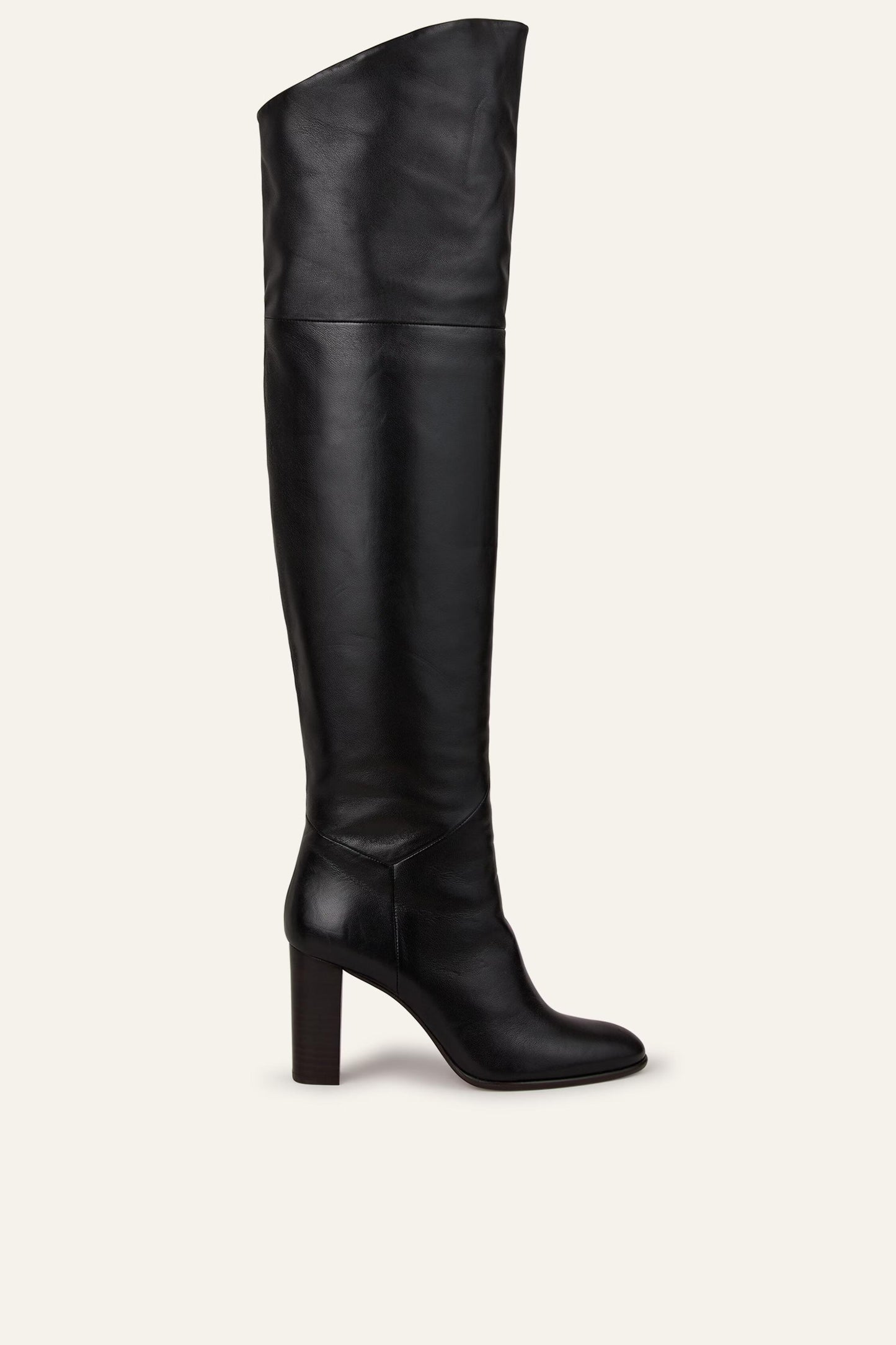 ba&sh Black Polished Leather Boots Ciry Black