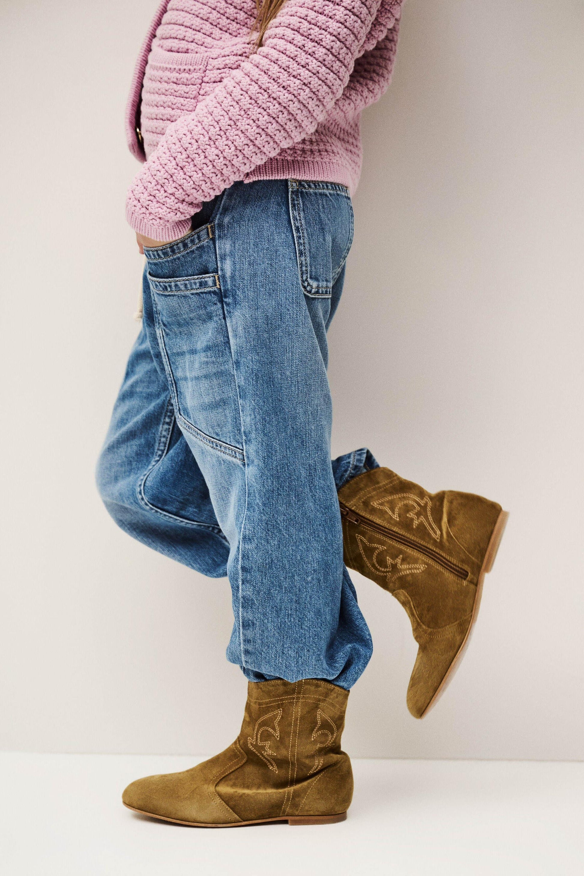 ba&sh Western-Style Ankle Boots Cara Brown