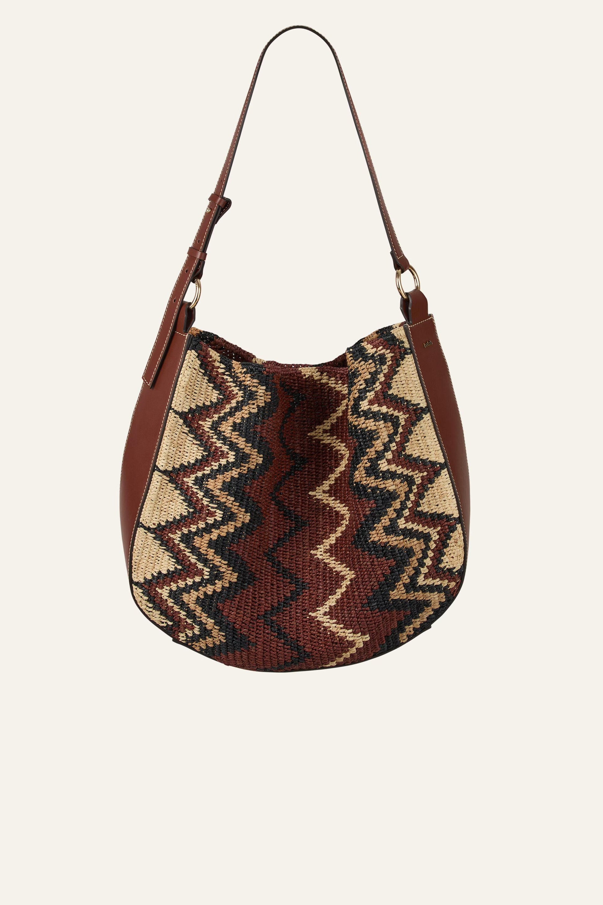 ba&sh Raffia Hobo Bag Arya Multicolored