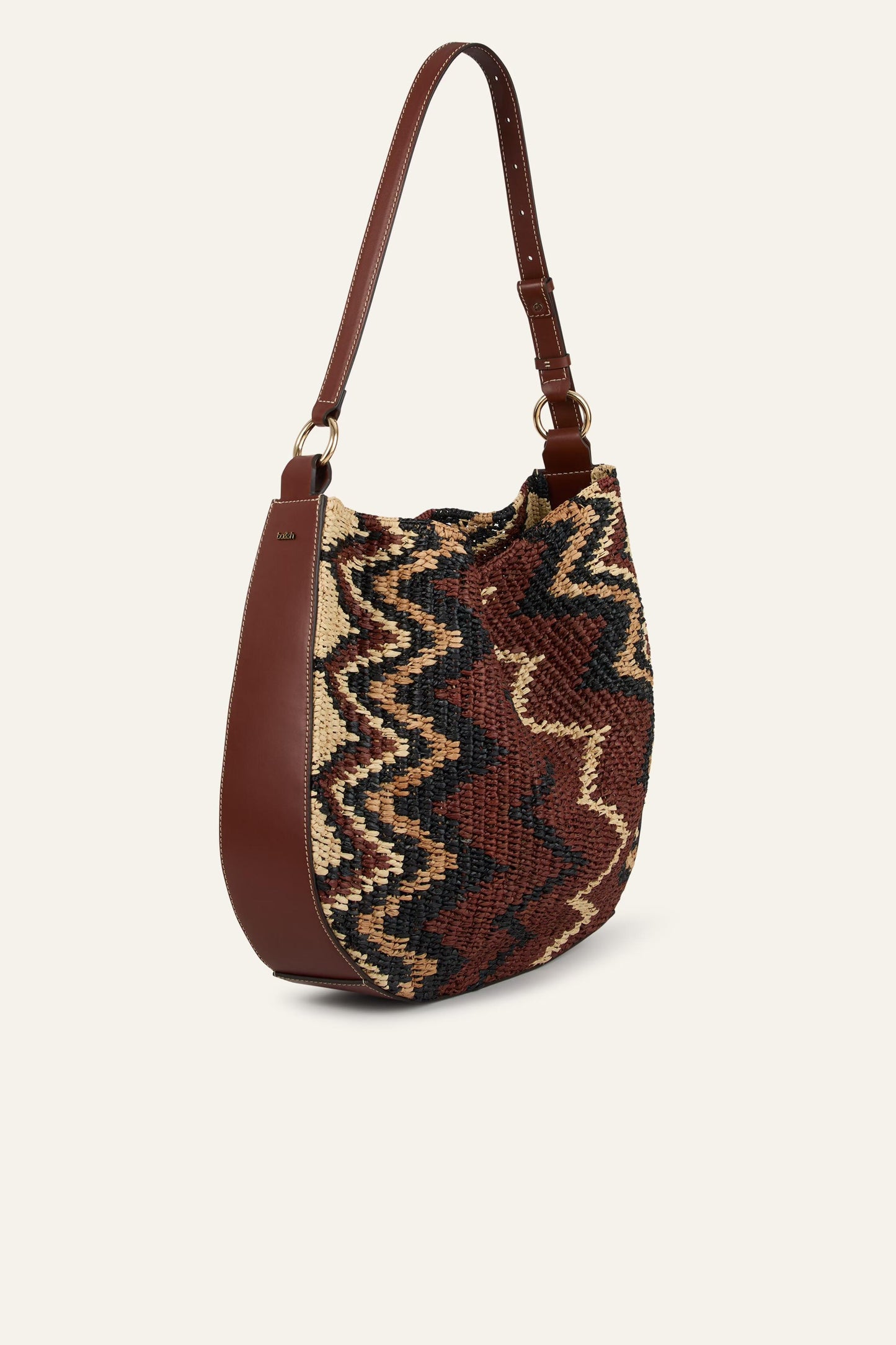 ba&sh Raffia Hobo Bag Arya Multicolored