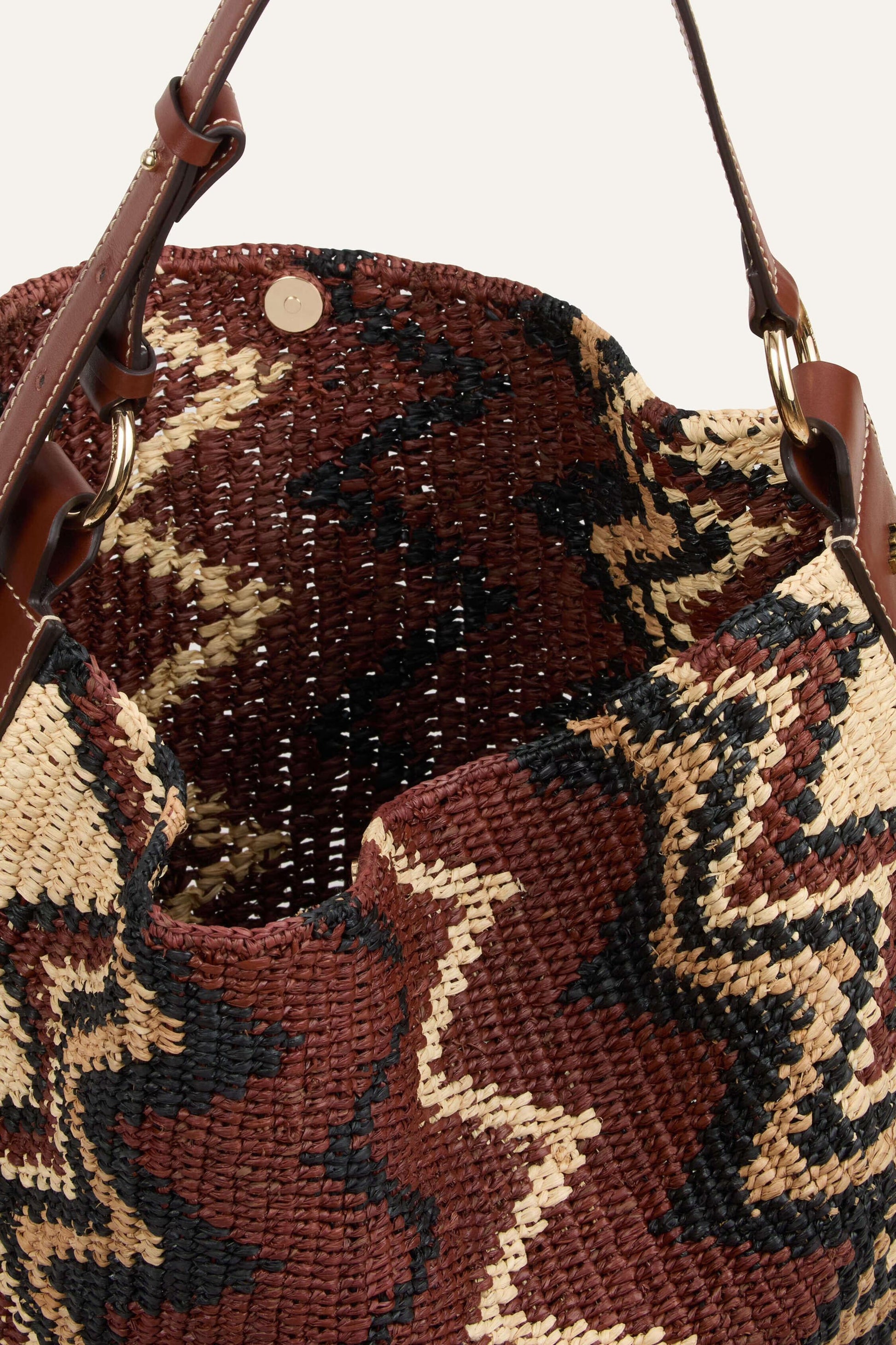 ba&sh Raffia Hobo Bag Arya Multicolored