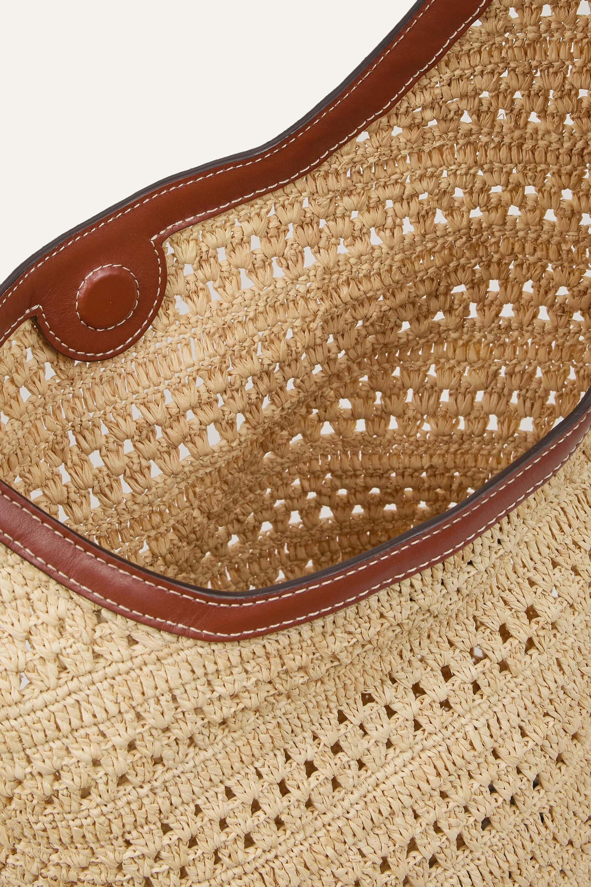 ba&sh Woven Bucket Bag Youyou Brown