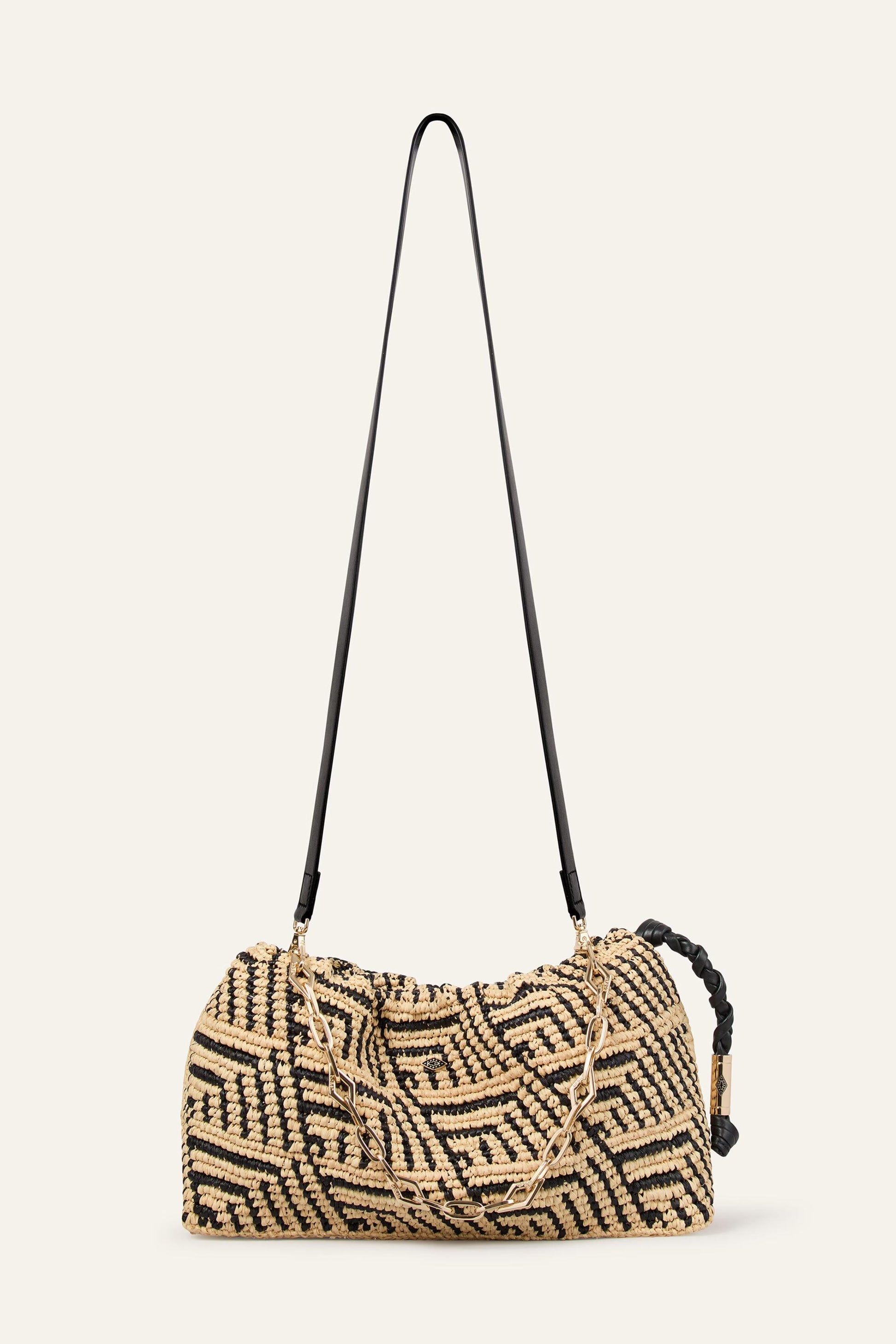 ba&sh Raffia Bag June Black