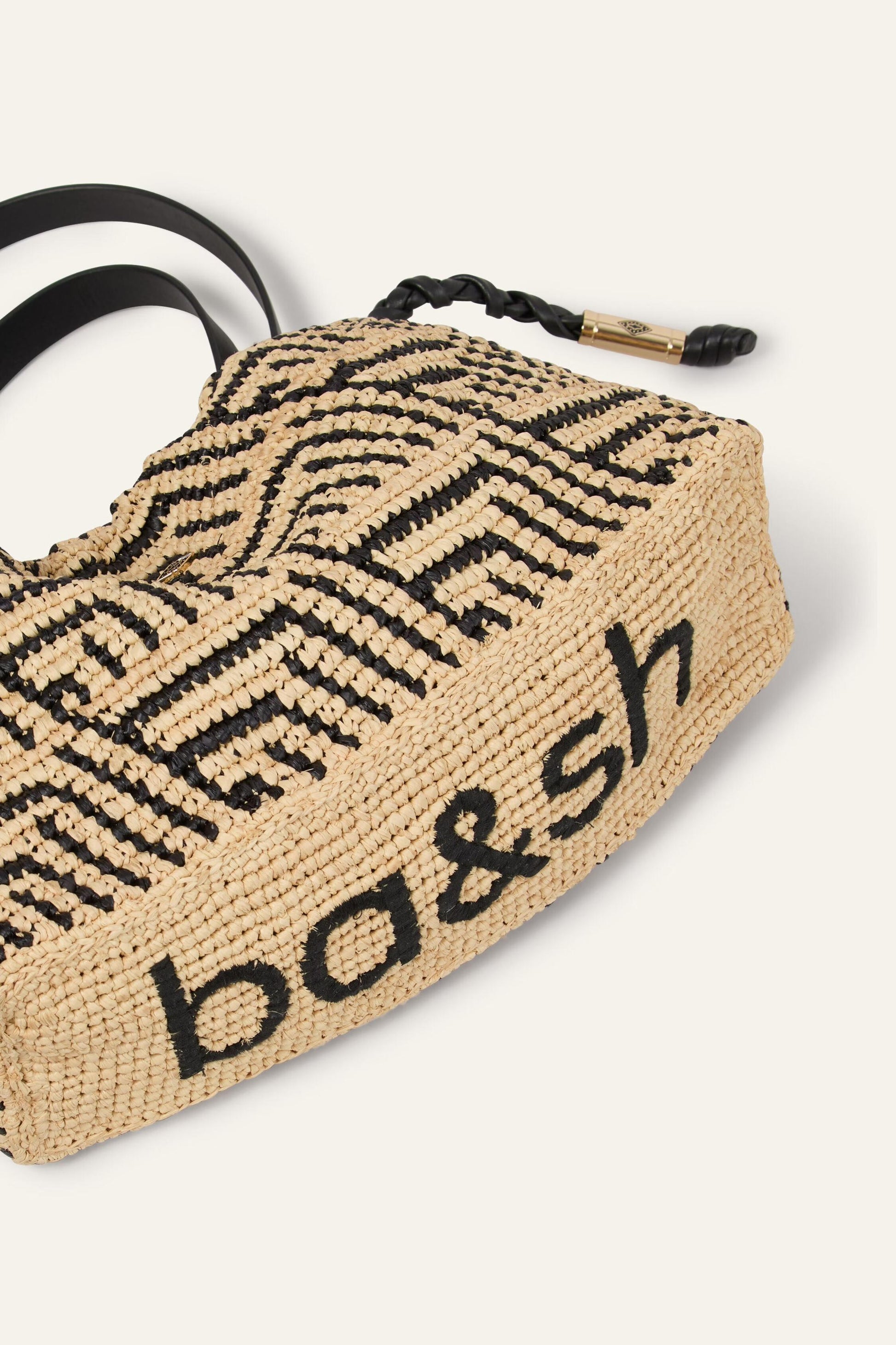 ba&sh Raffia Bag June Black