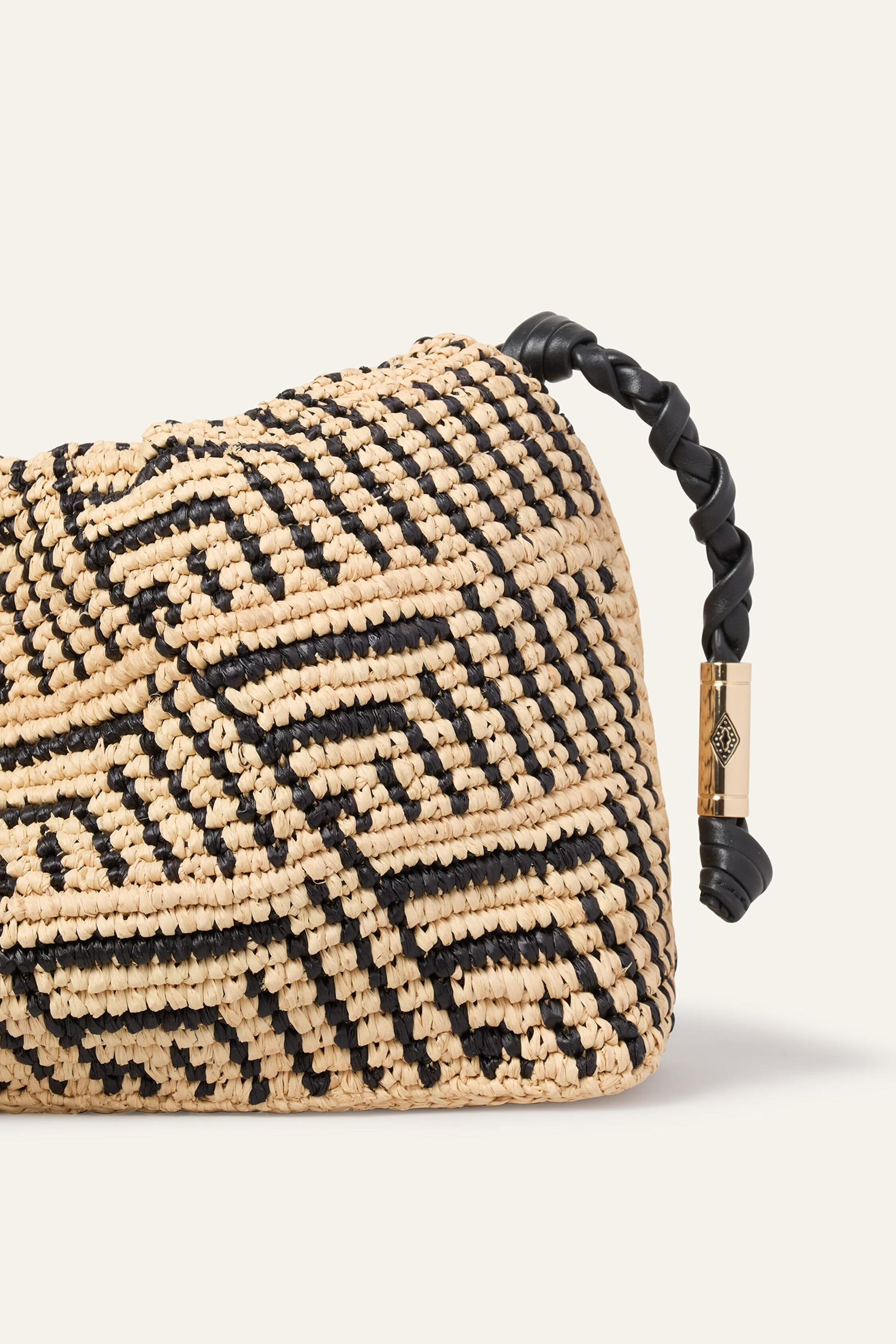 ba&sh Raffia Bag June Black
