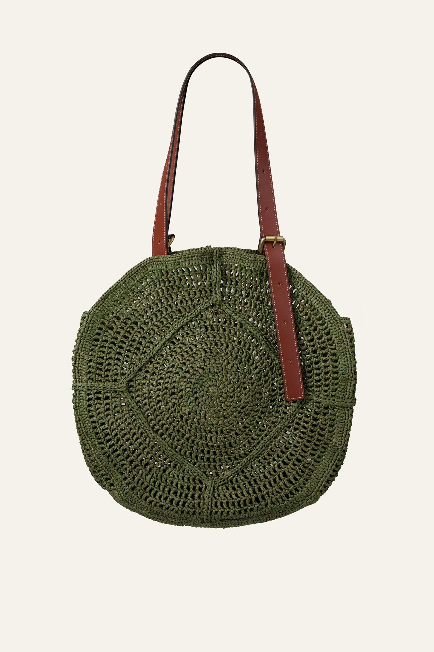 ba&sh Raffia Straw Bag Palma Green
