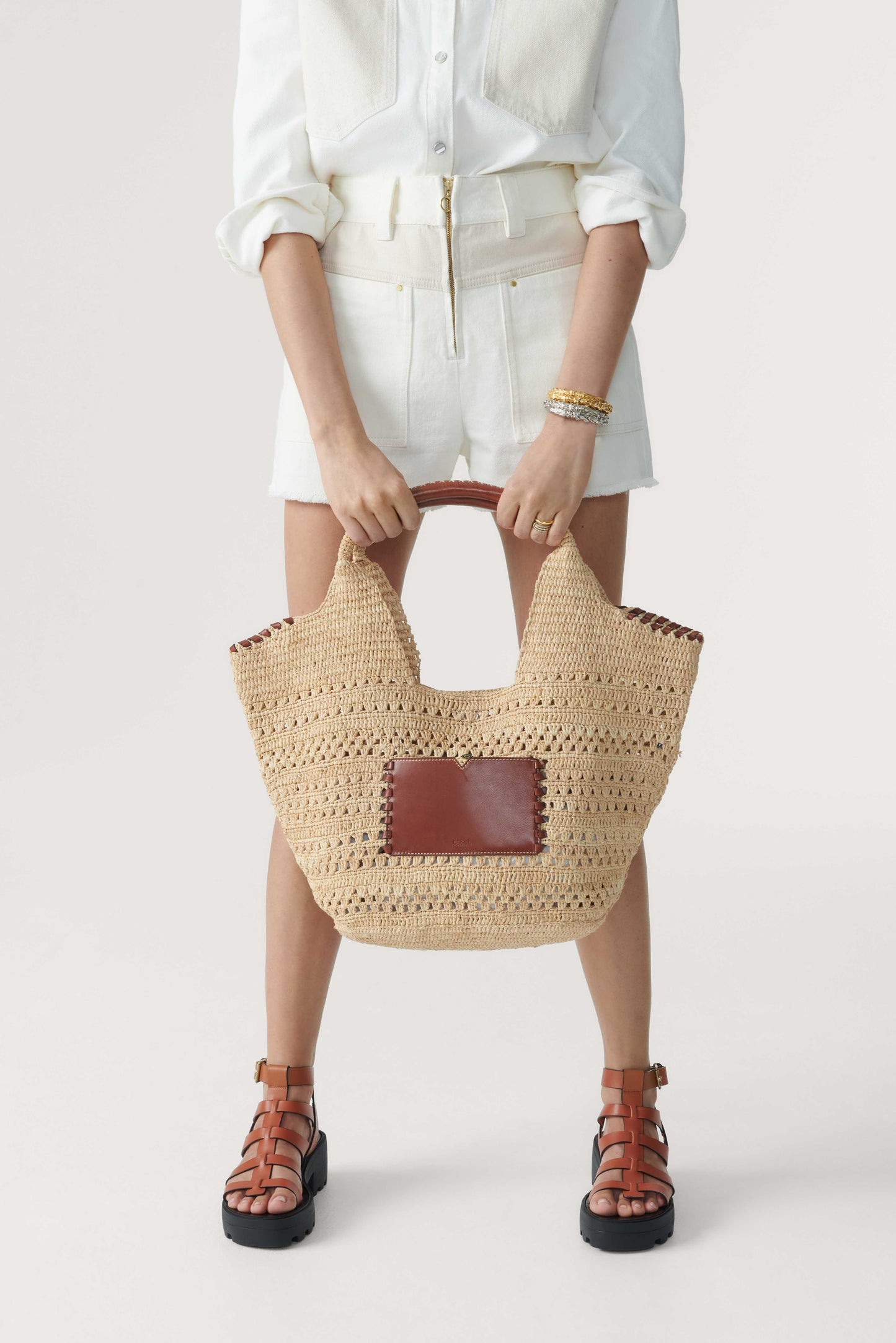 ba&sh Tote Ara Brown