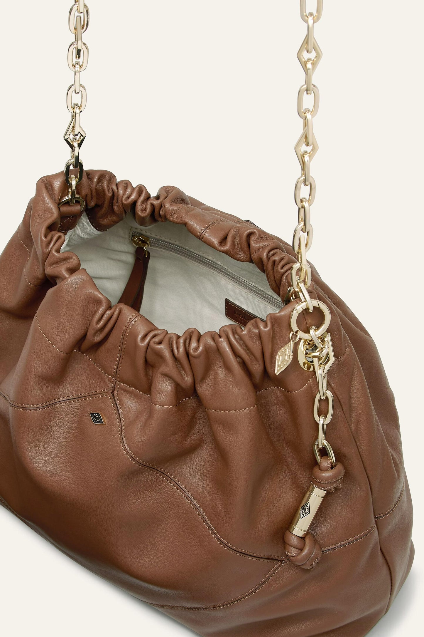 ba&sh Leather Bag June Brown