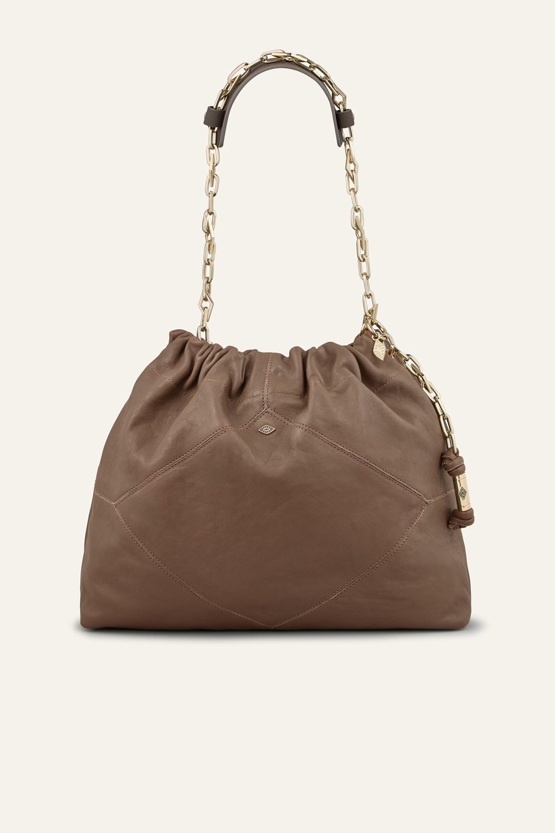 ba&sh Leather Bag June Gray