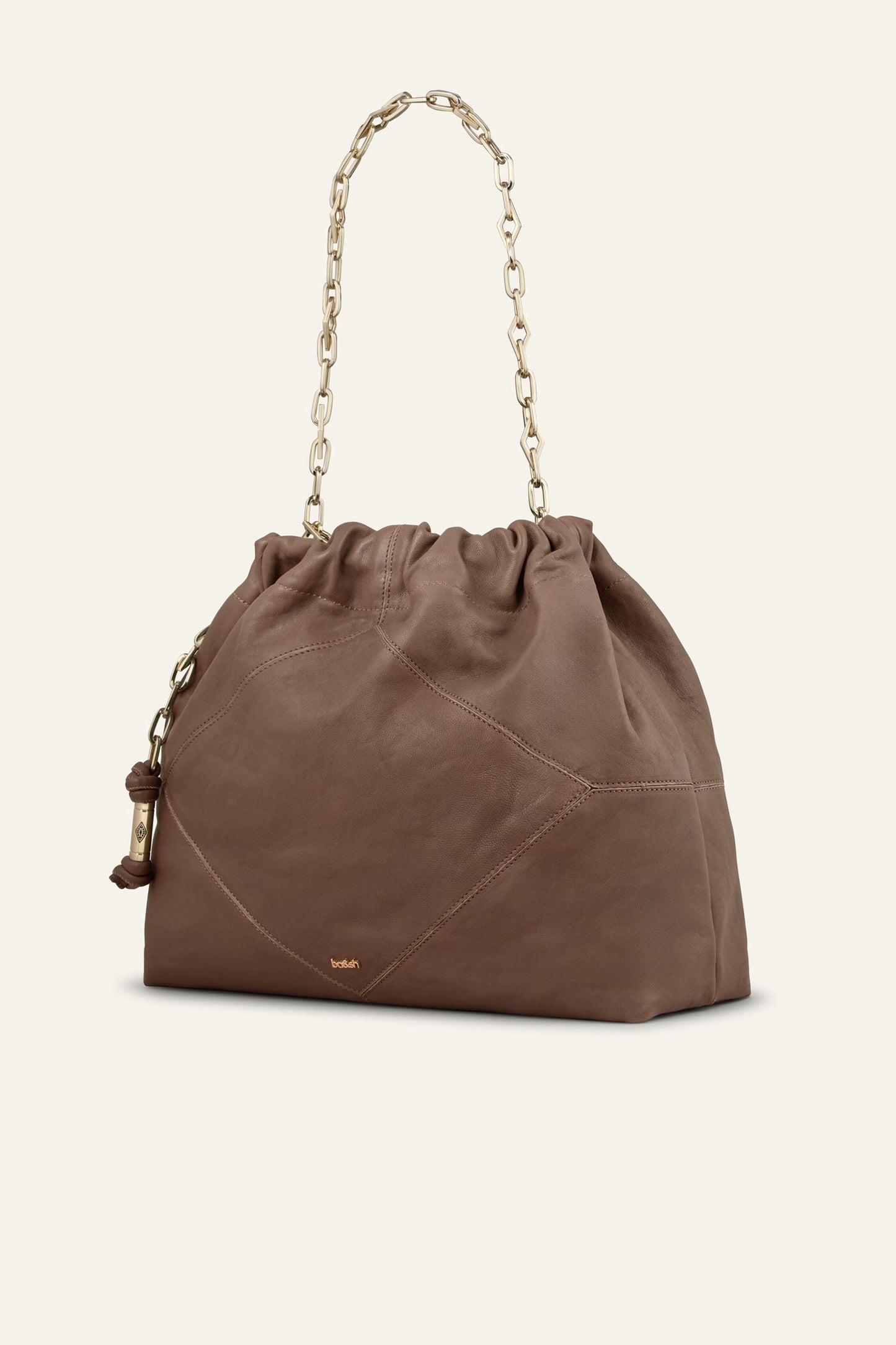 ba&sh Leather Bag June Gray