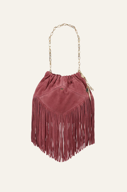 ba&sh Mini Suede Bag June Pink