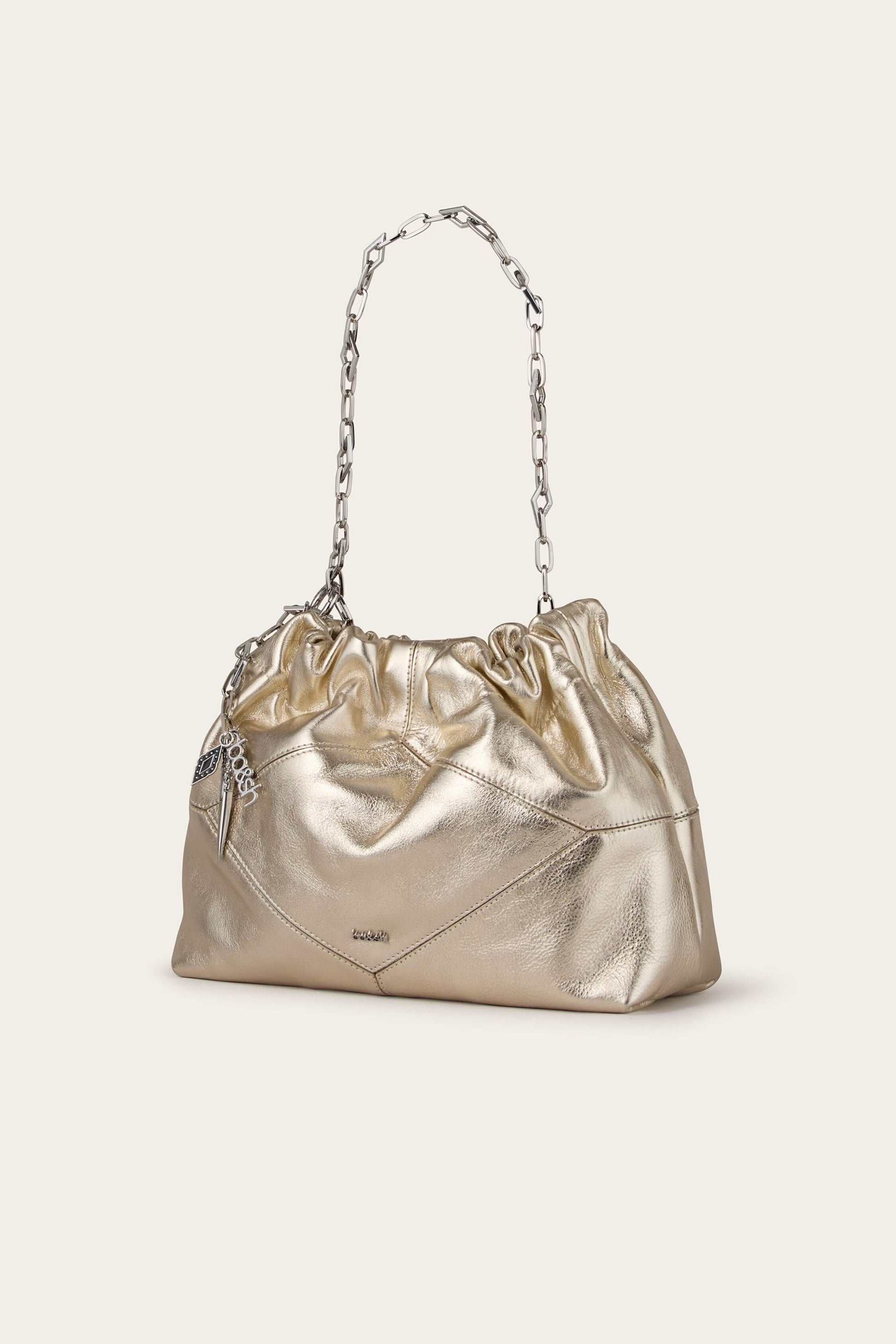 ba&sh Mini Leather Tote Bag June Off-White