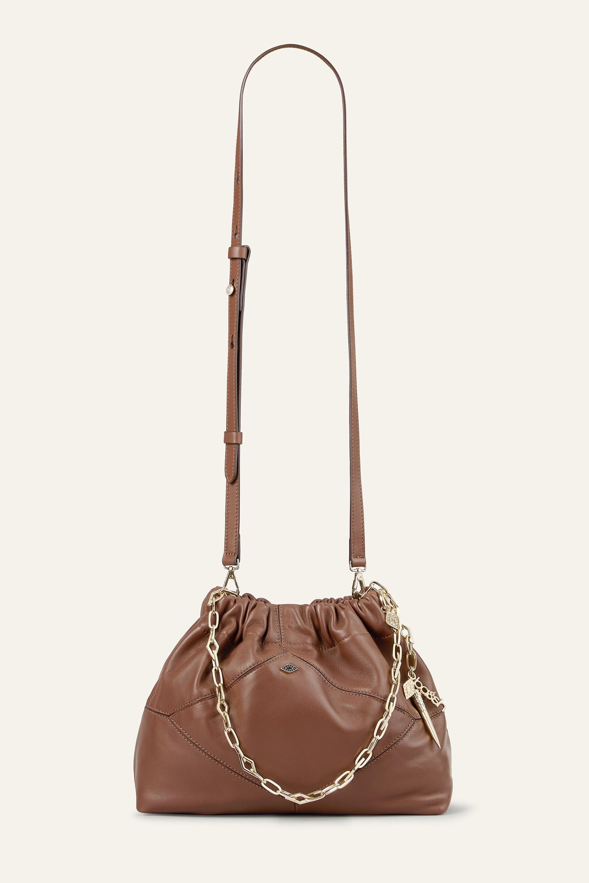 ba&sh Mini Leather Bag June Brown