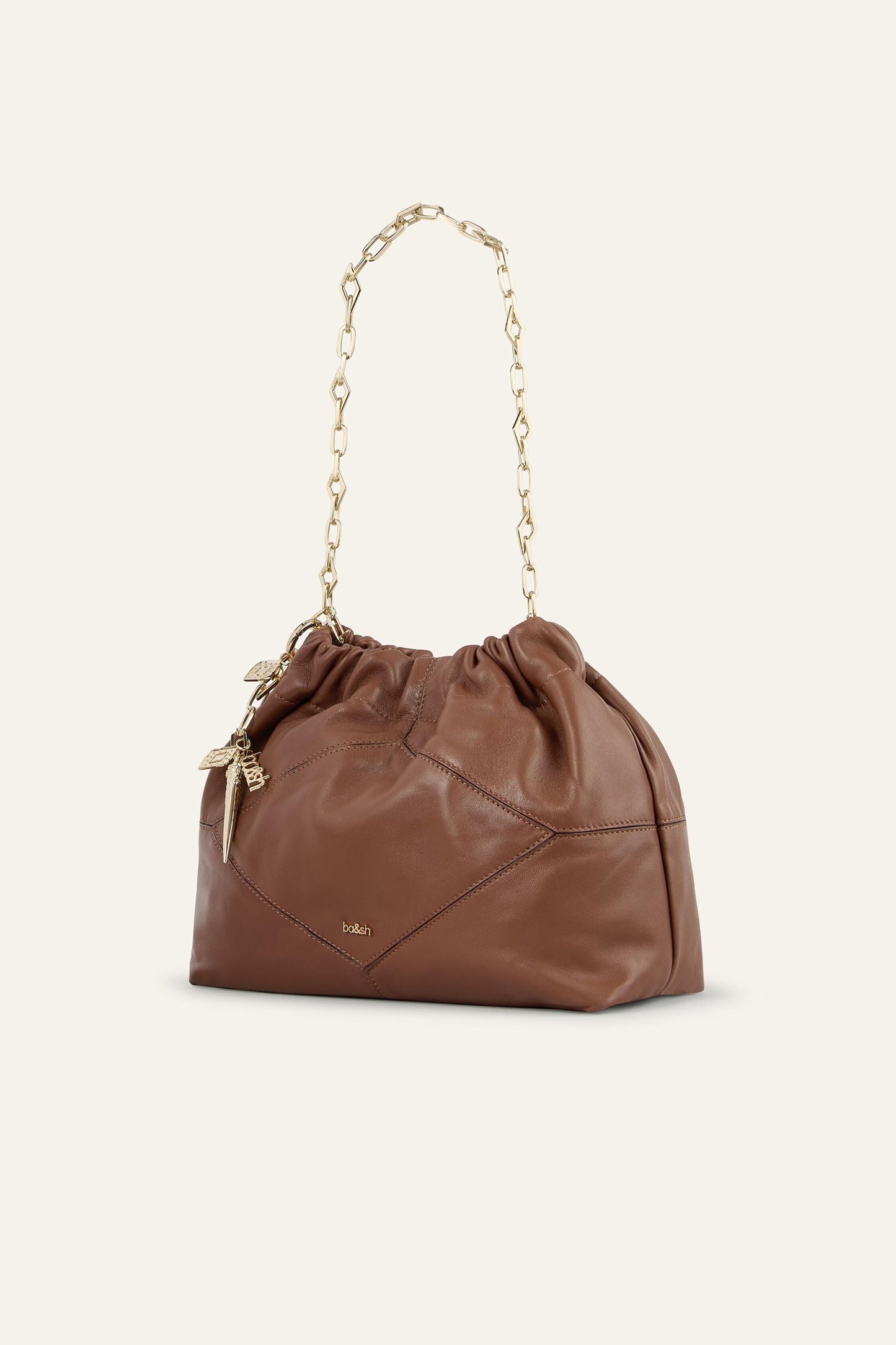 ba&sh Mini Leather Bag June Brown