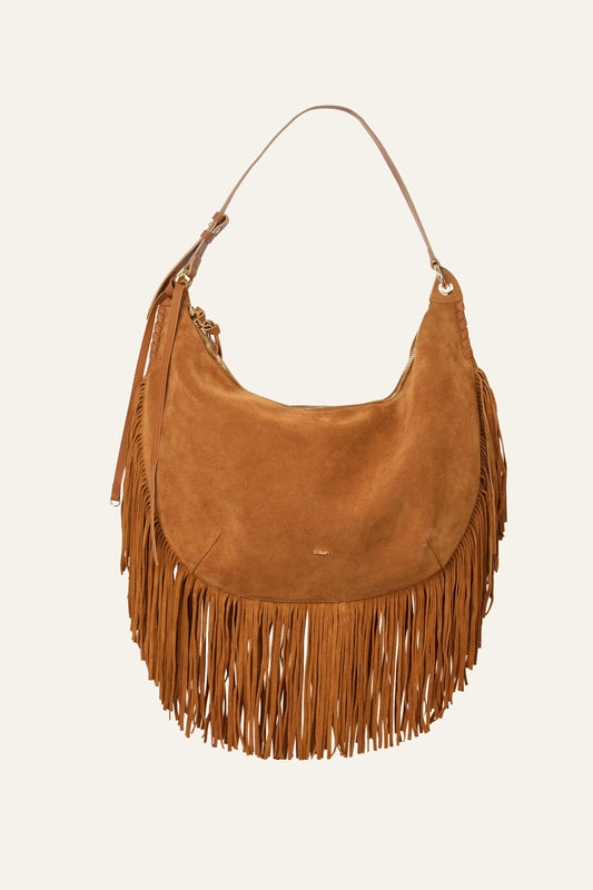 ba&sh Fringed Bag Swing Brown