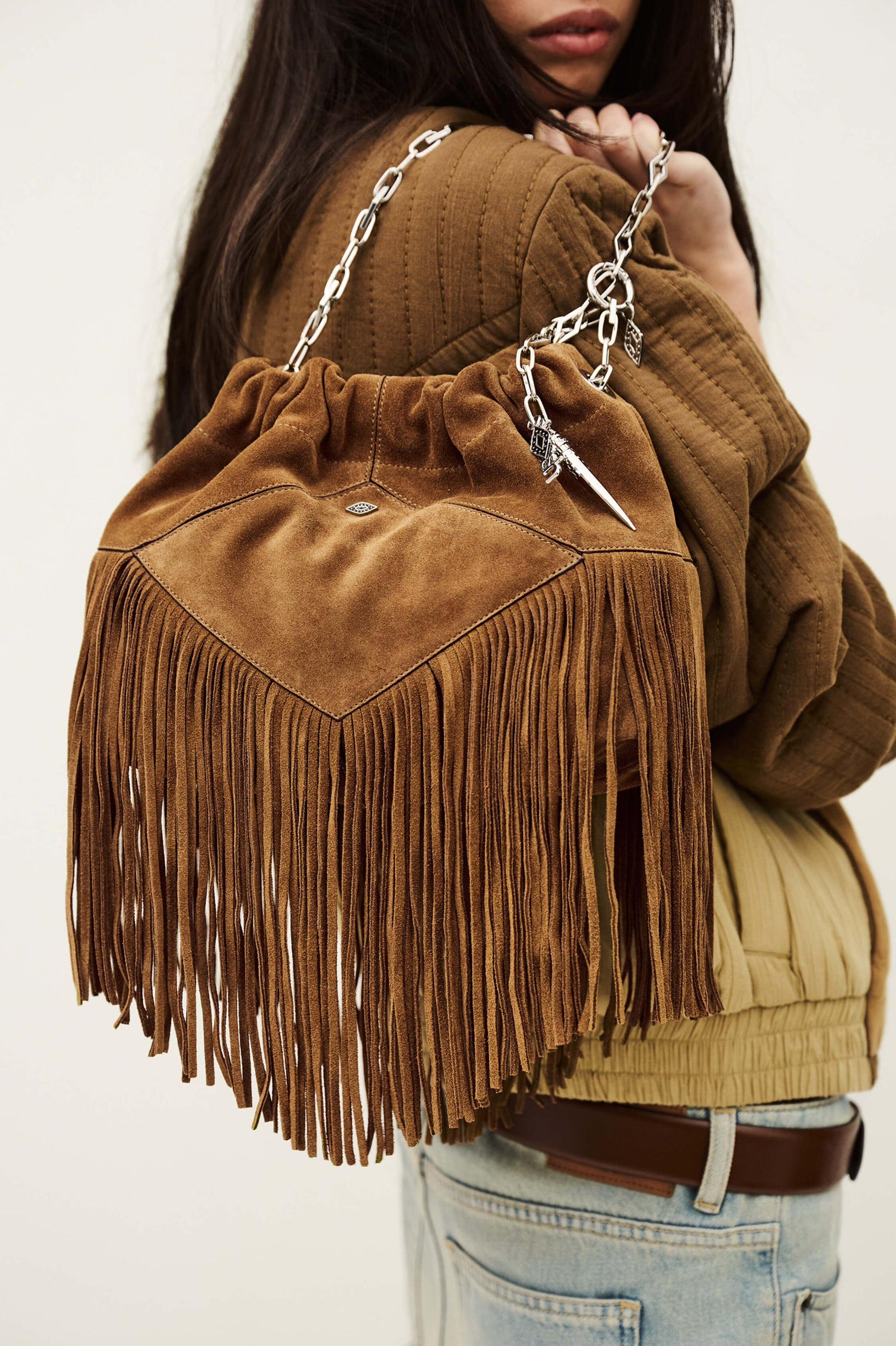 ba&sh Mini Suede Bag June Brown