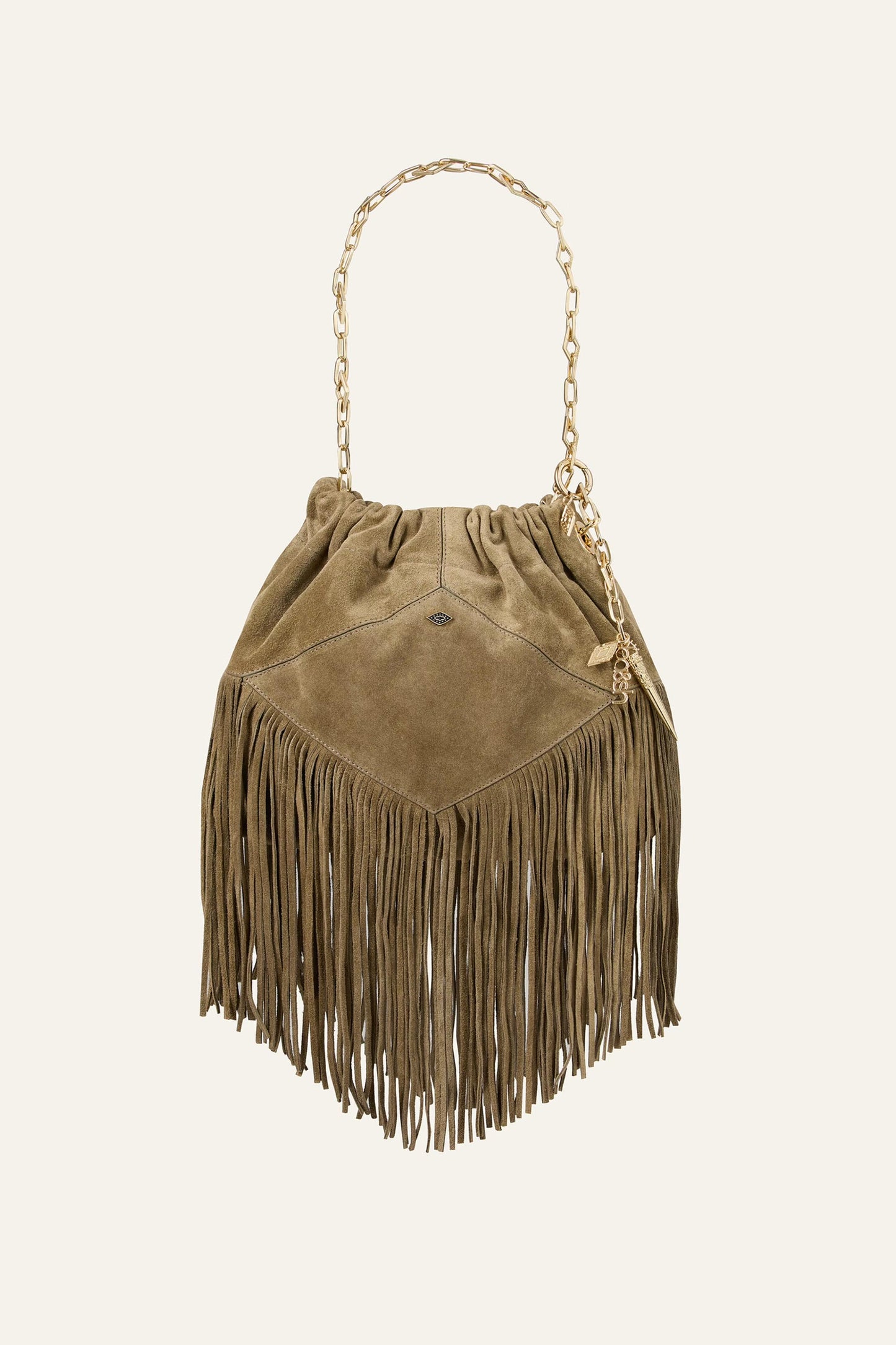 ba&sh Mini Suede Bag June Green
