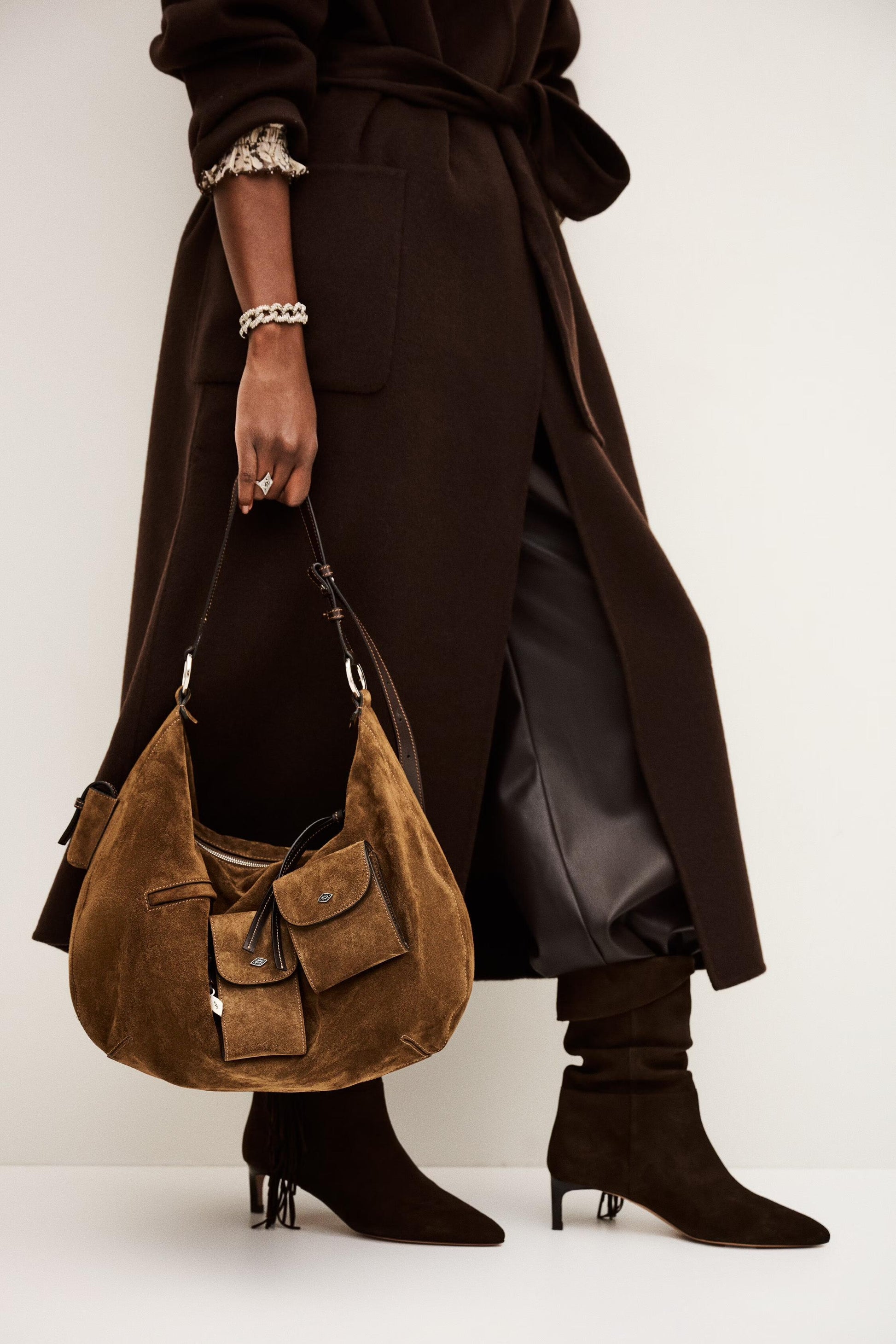 ba&sh Multi-Pocket Bag Arya Brown