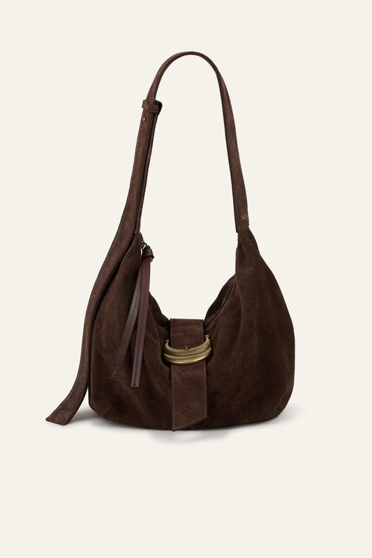 ba&sh Suede Hobo Bag Youyou Brown