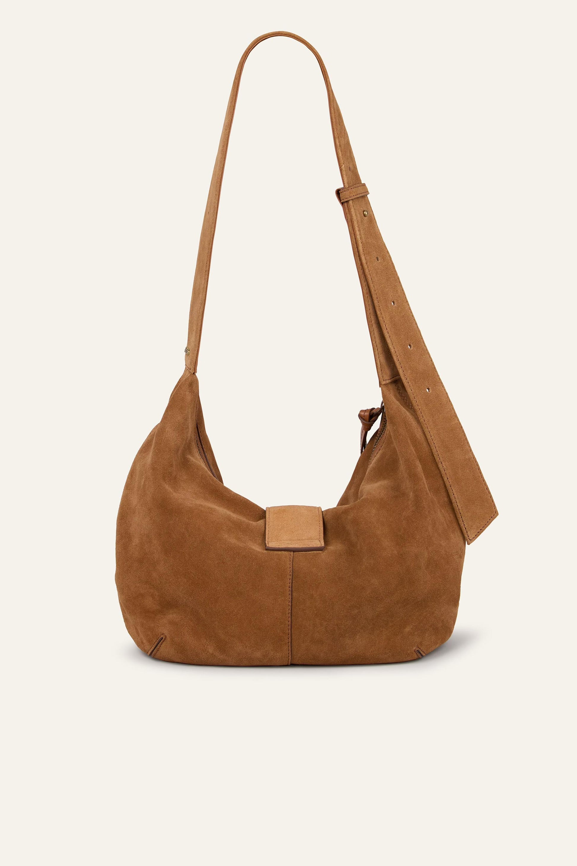 ba&sh Suede Hobo Bag Youyou Brown