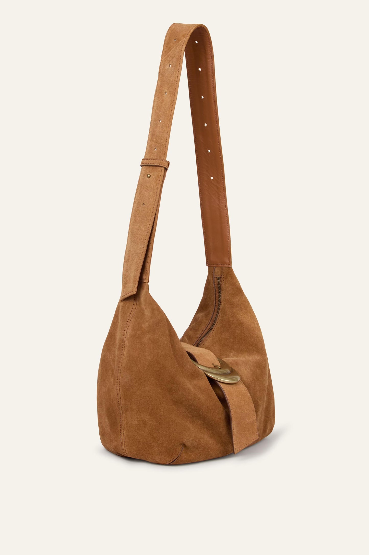 ba&sh Suede Hobo Bag Youyou Brown