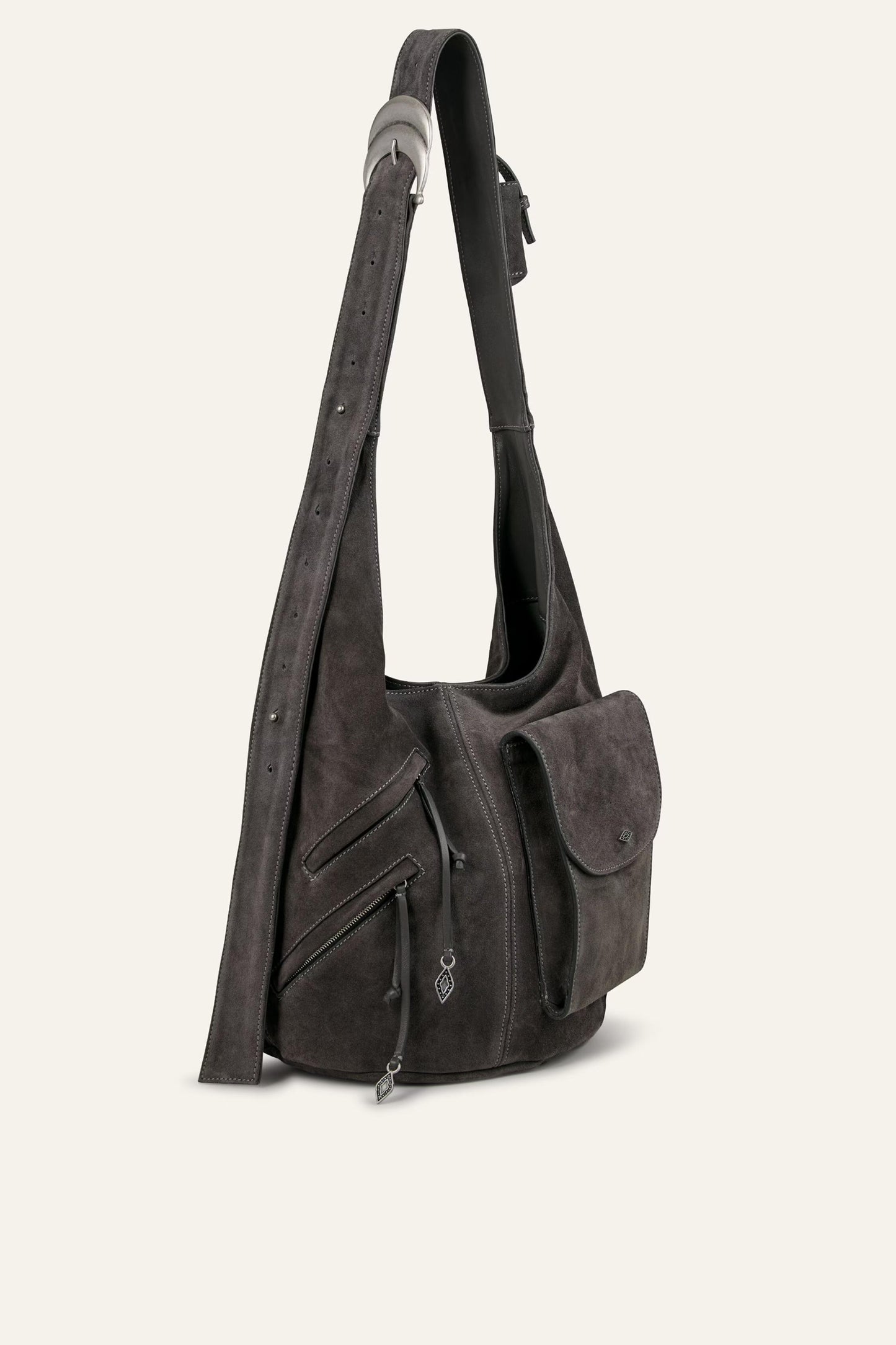 ba&sh Multi-Pocket Bucket Bag Youyou Gray