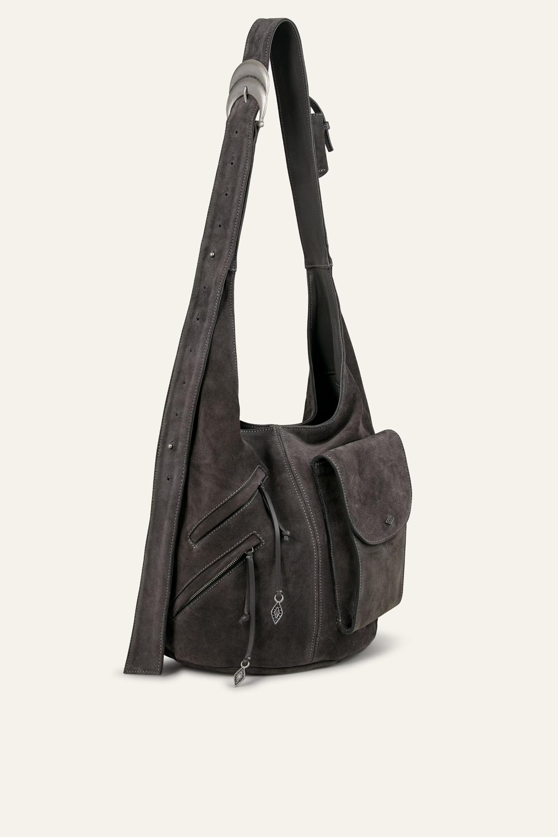 ba&sh Multi-Pocket Bucket Bag Youyou Gray