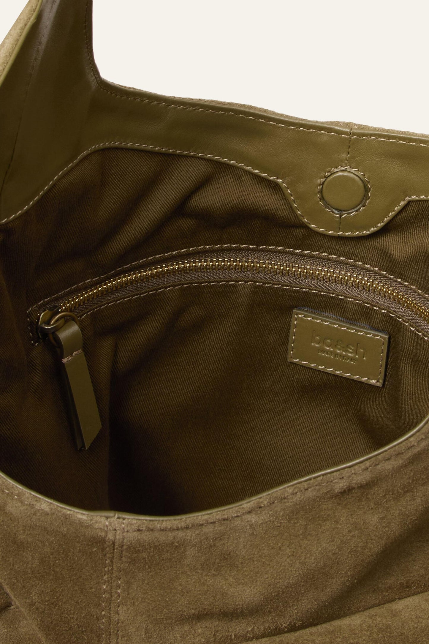 ba&sh Multi-Pocket Bucket Bag Youyou Green