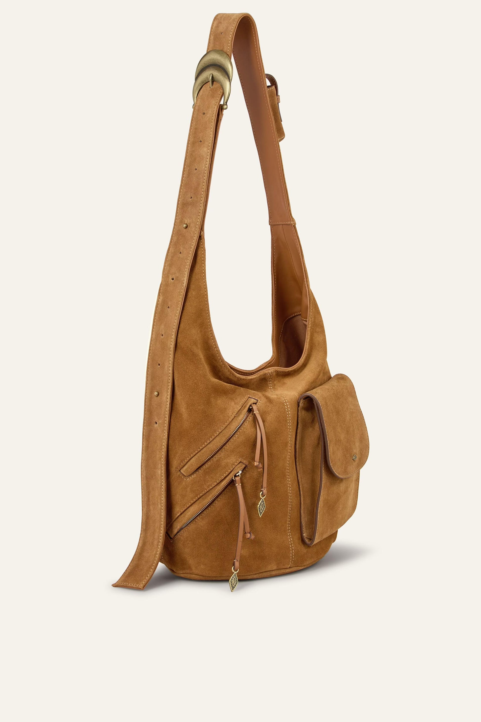 ba&sh Multi-Pocket Bucket Bag Youyou Brown