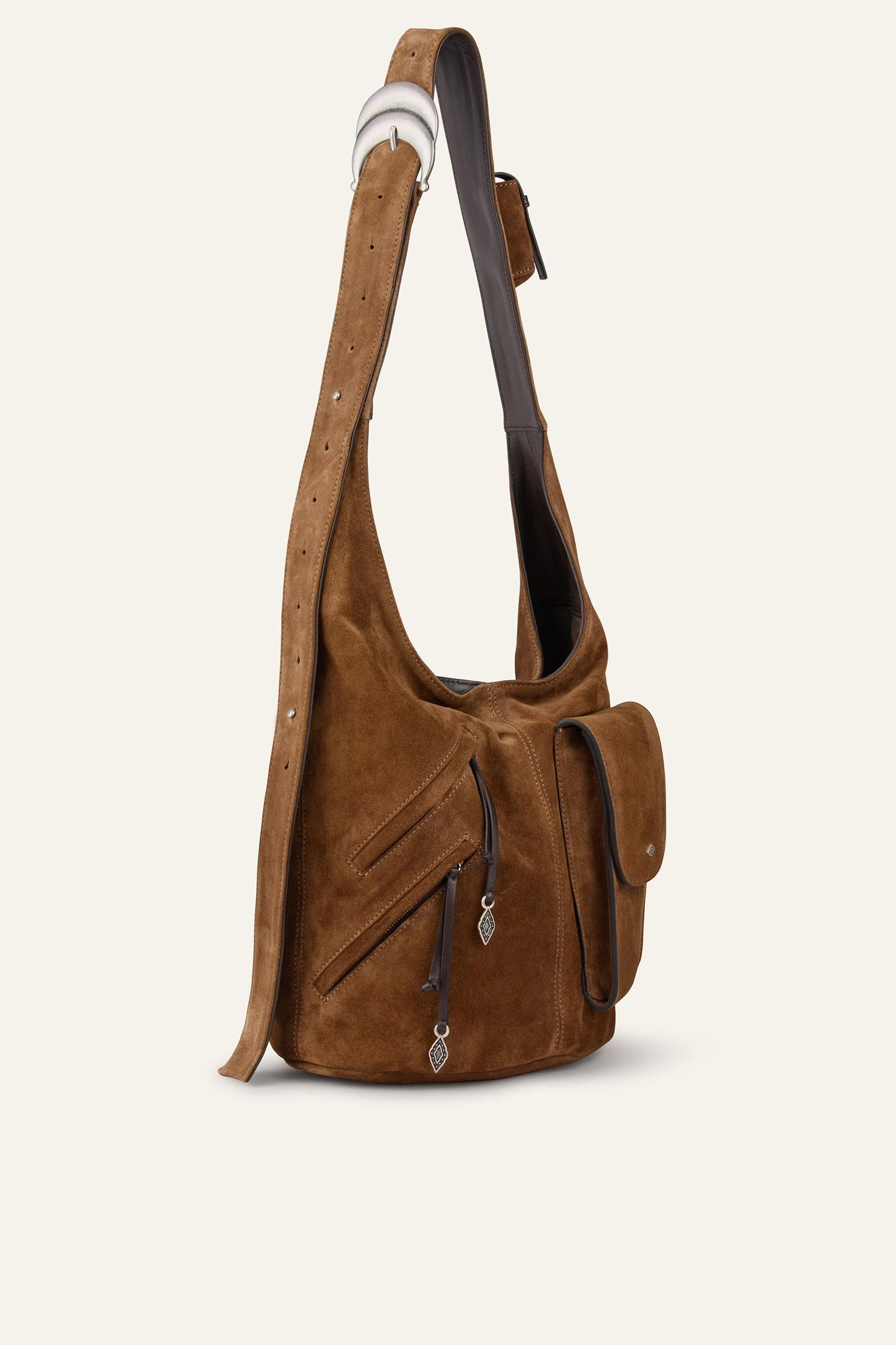 ba&sh Multi-Pocket Bucket Bag Youyou Brown