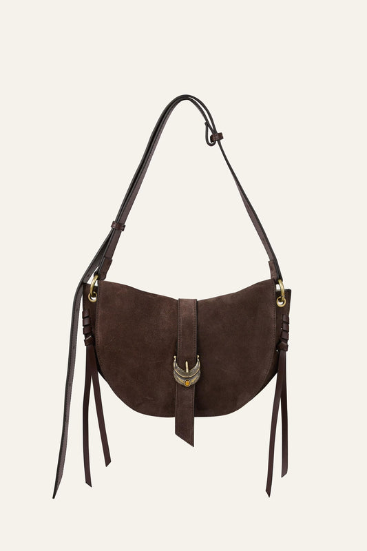 ba&sh Leather Bag Youyou Brown