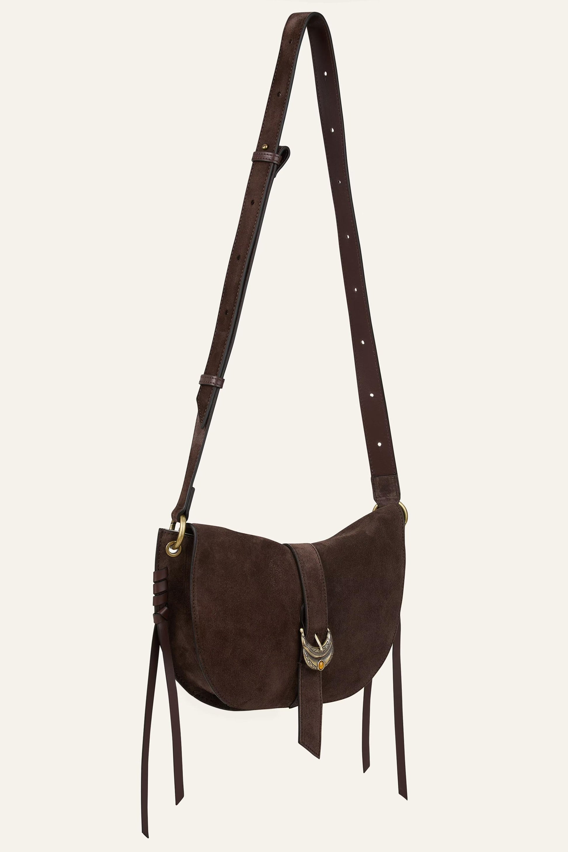 ba&sh Leather Bag Youyou Brown