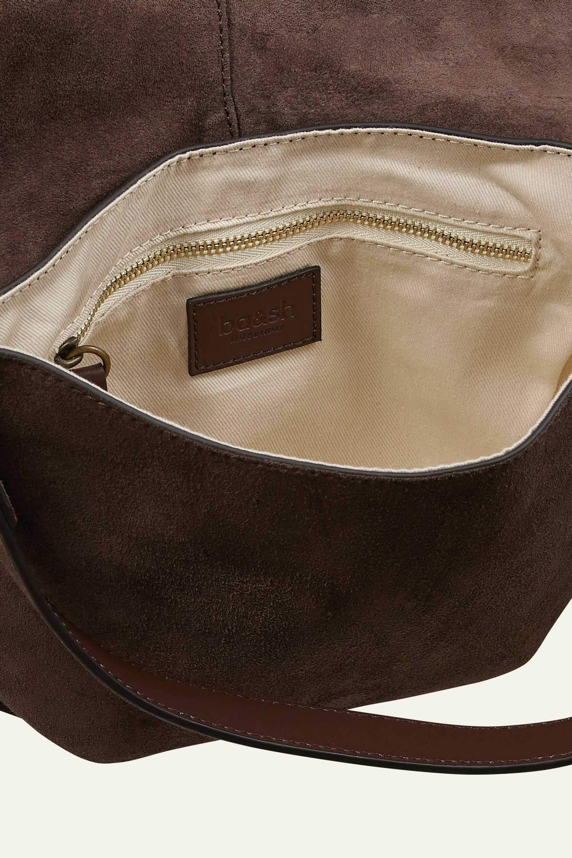 ba&sh Leather Bag Youyou Brown