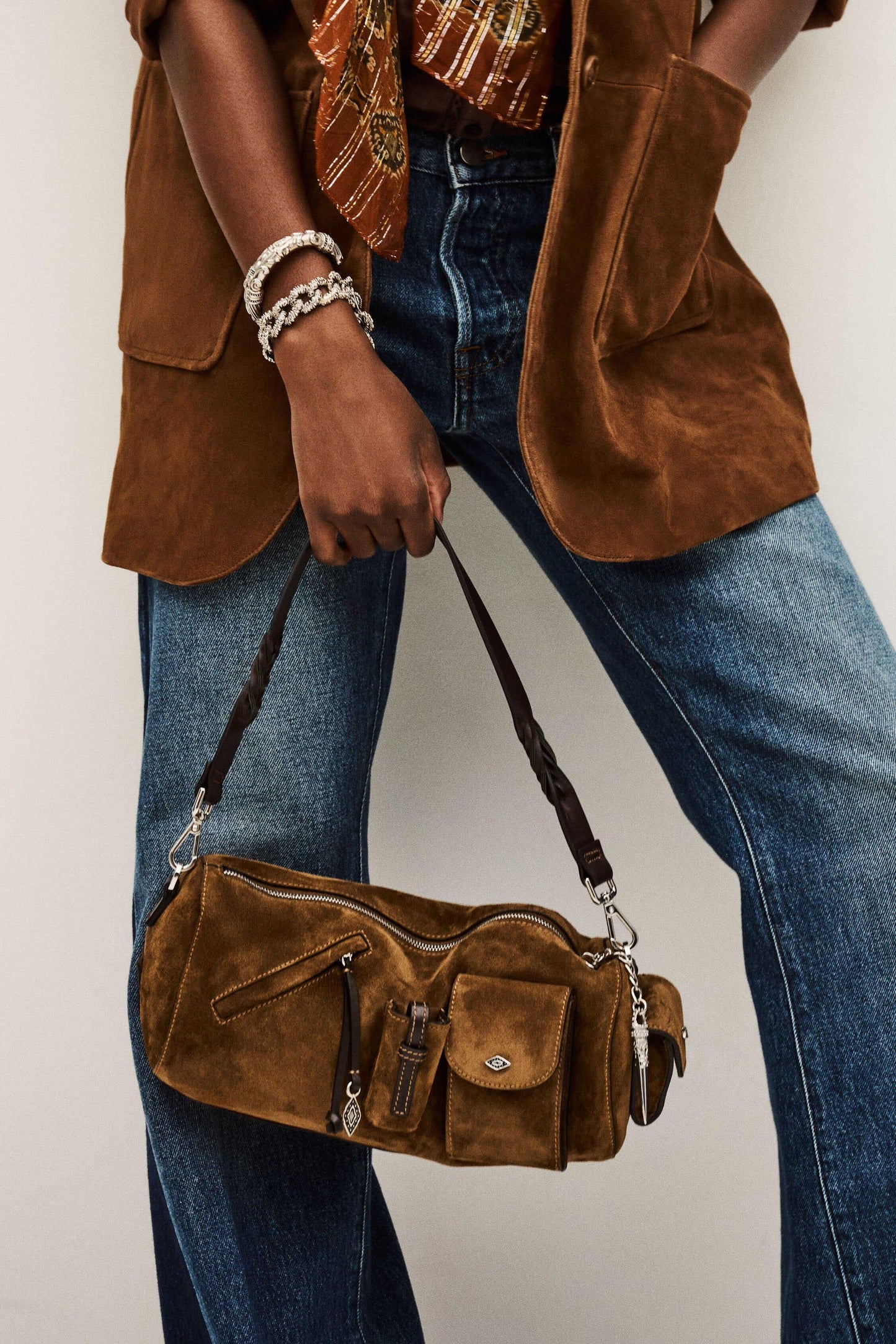 ba&sh Multi-Pocket Bag Beni Brown
