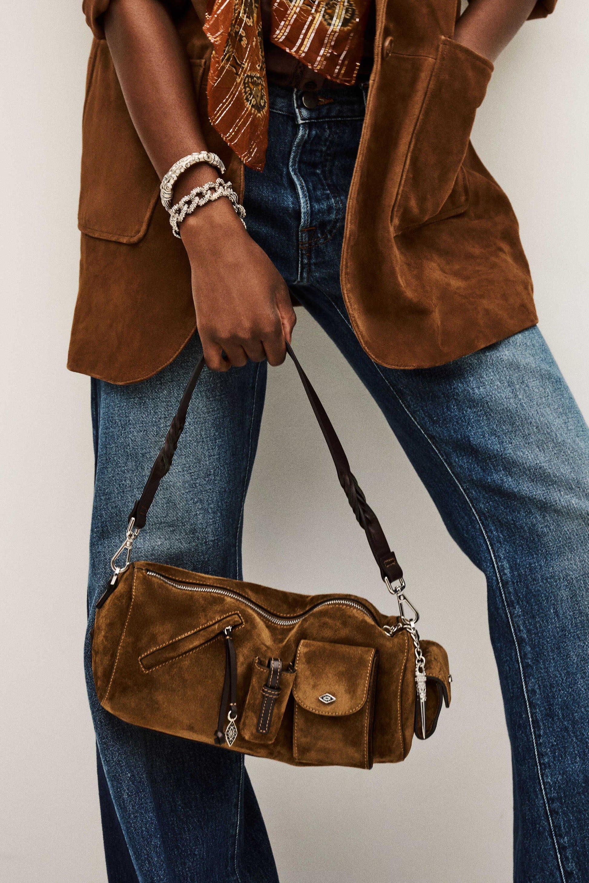 ba&sh Multi-Pocket Bag Beni Brown