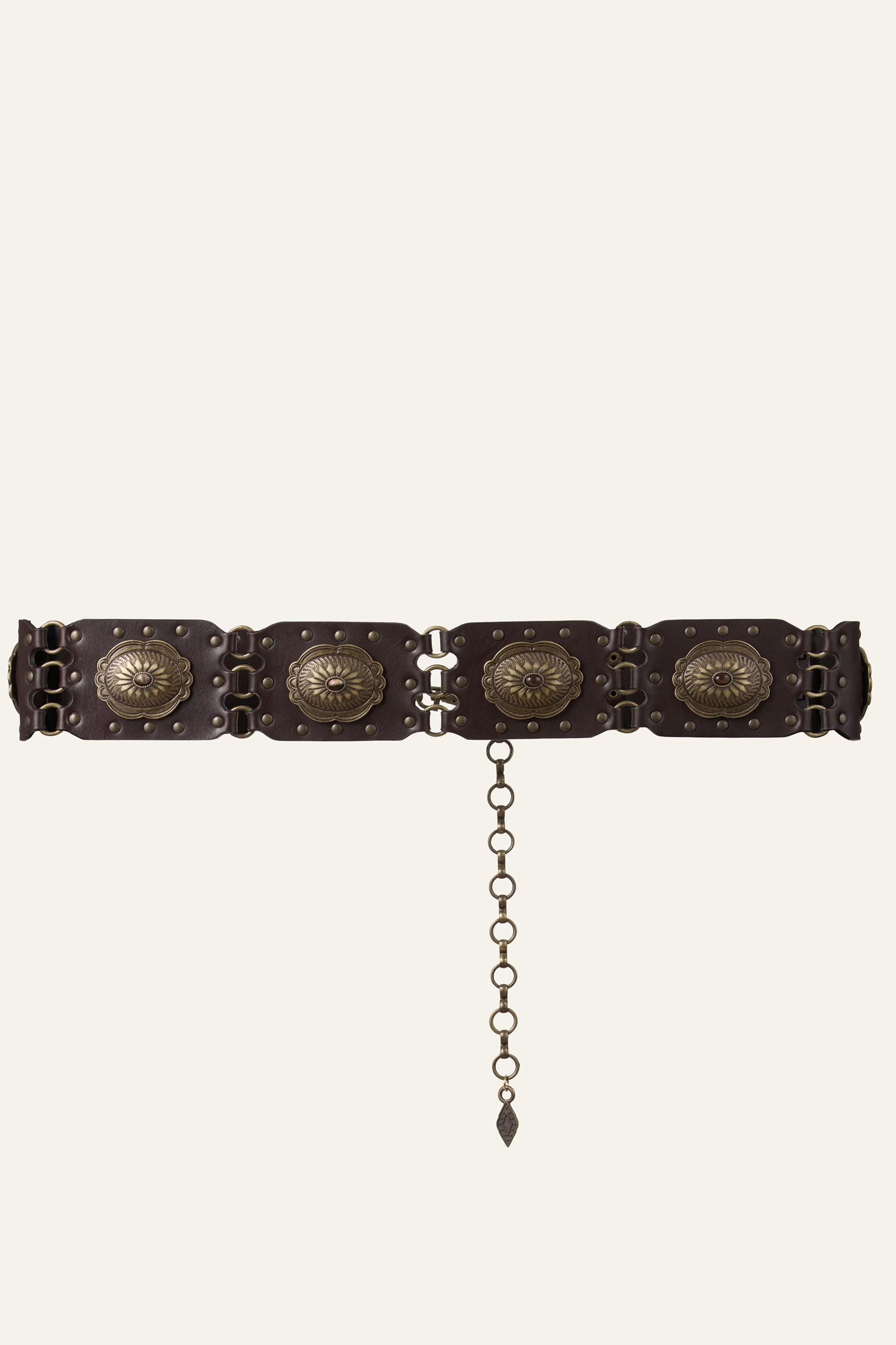 ba&sh Western Leather Belt Besty Brown