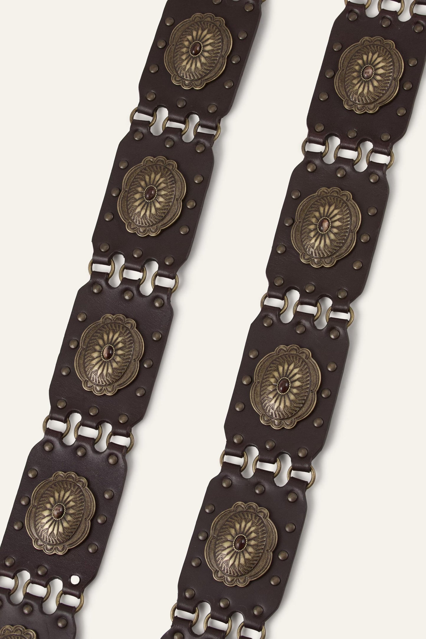 ba&sh Western Leather Belt Besty Brown